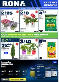 Preview of Rona weekly flyer from shop Rona valid from 30.04.2026