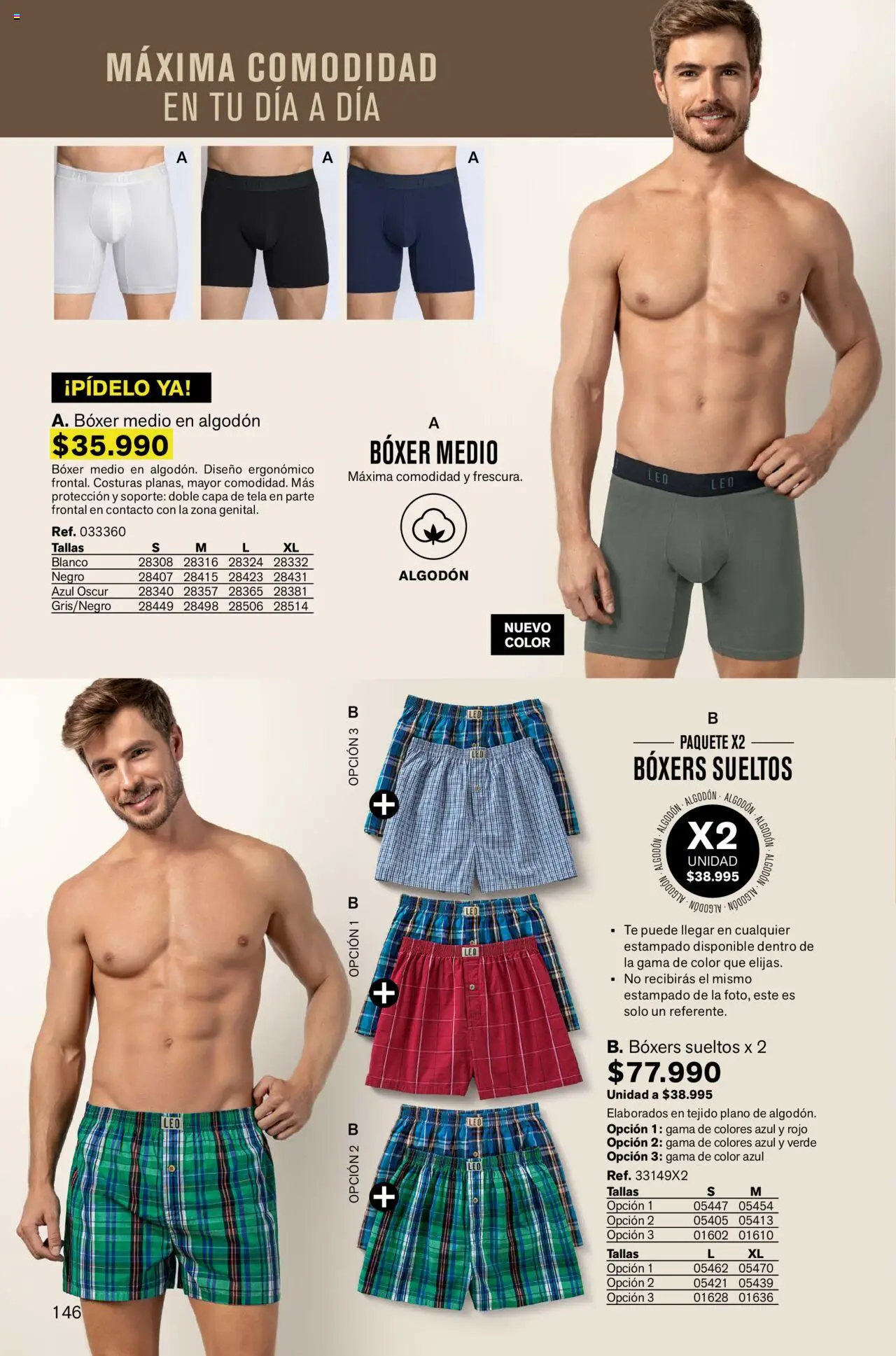 Leonisa revista - valida desde el 12.09.2025 | Página: 146 | Productos: Té, Algodón, Boxers