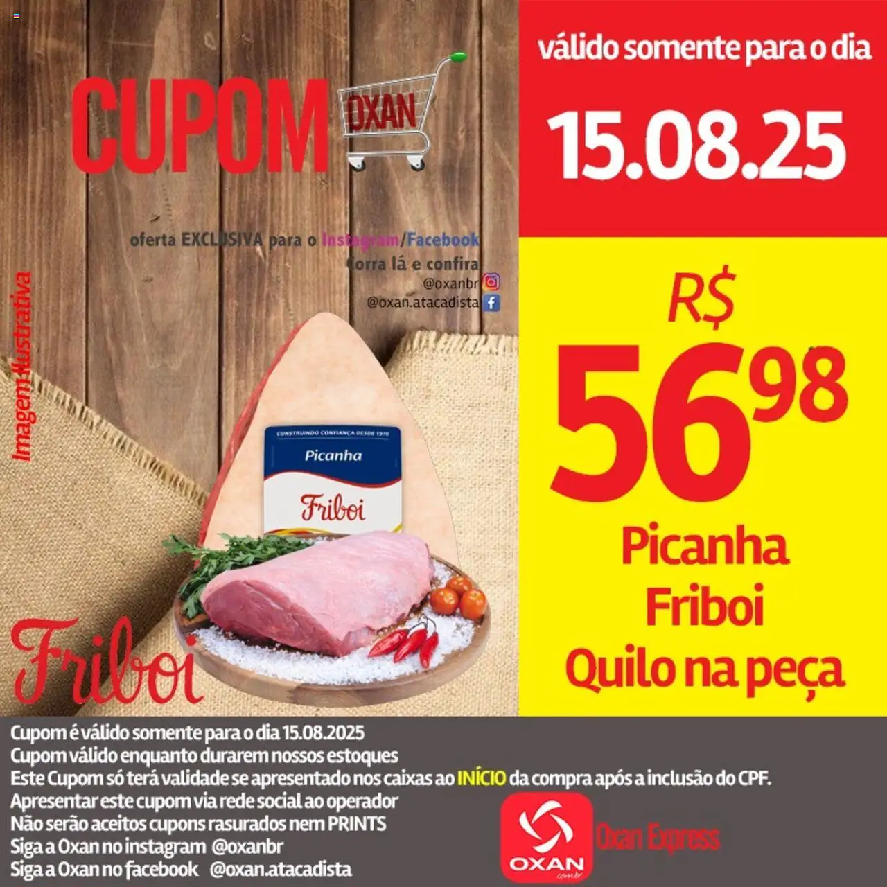 Oxan Atacadista Folheto - válido de 15.08.2025 | Página: 3 | Produtos: Picanha