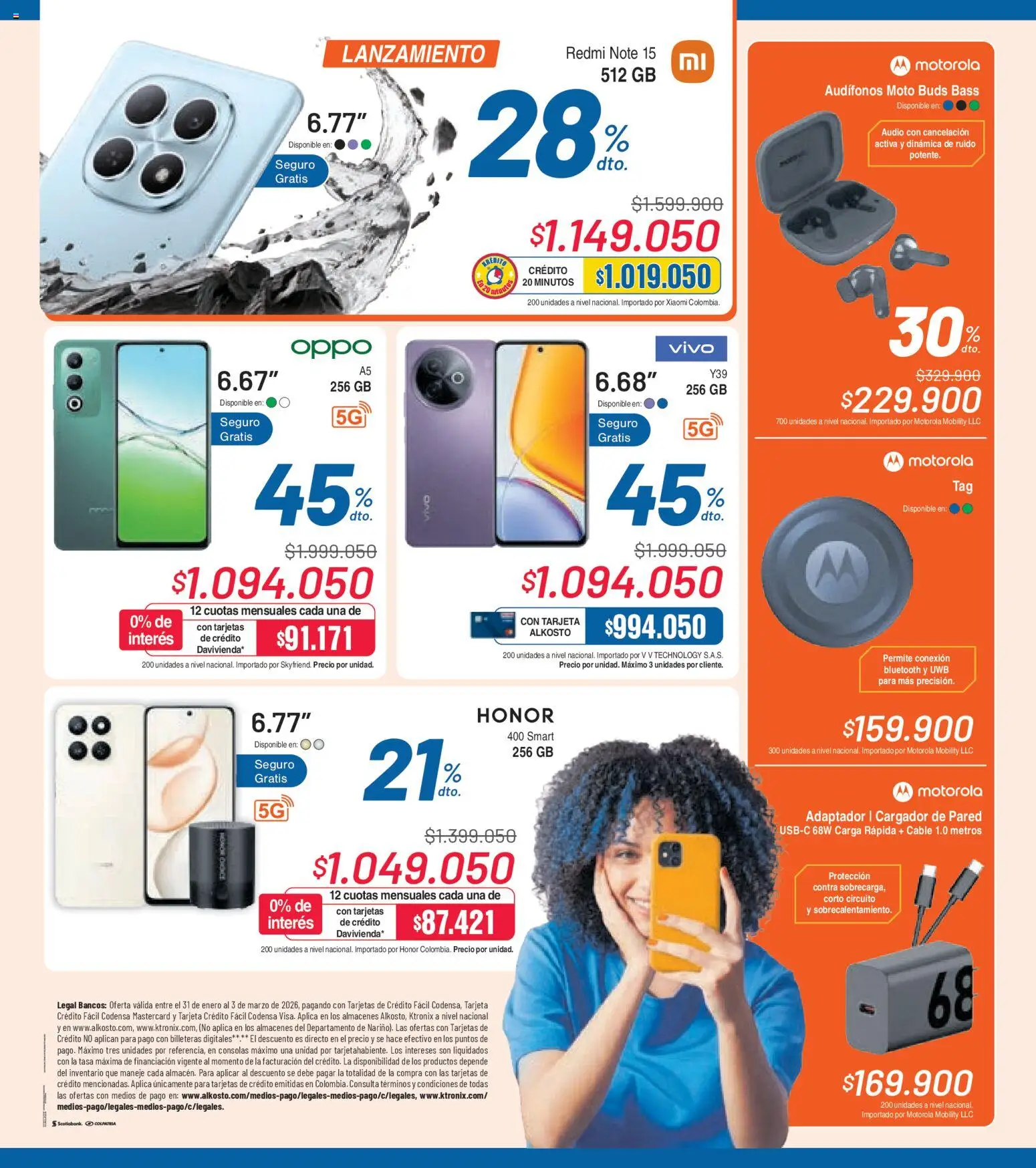 Alkosto revista - valida desde el 31.01.2026 | Página: 13 | Productos: Audio, Audífonos, Cable, Adaptador