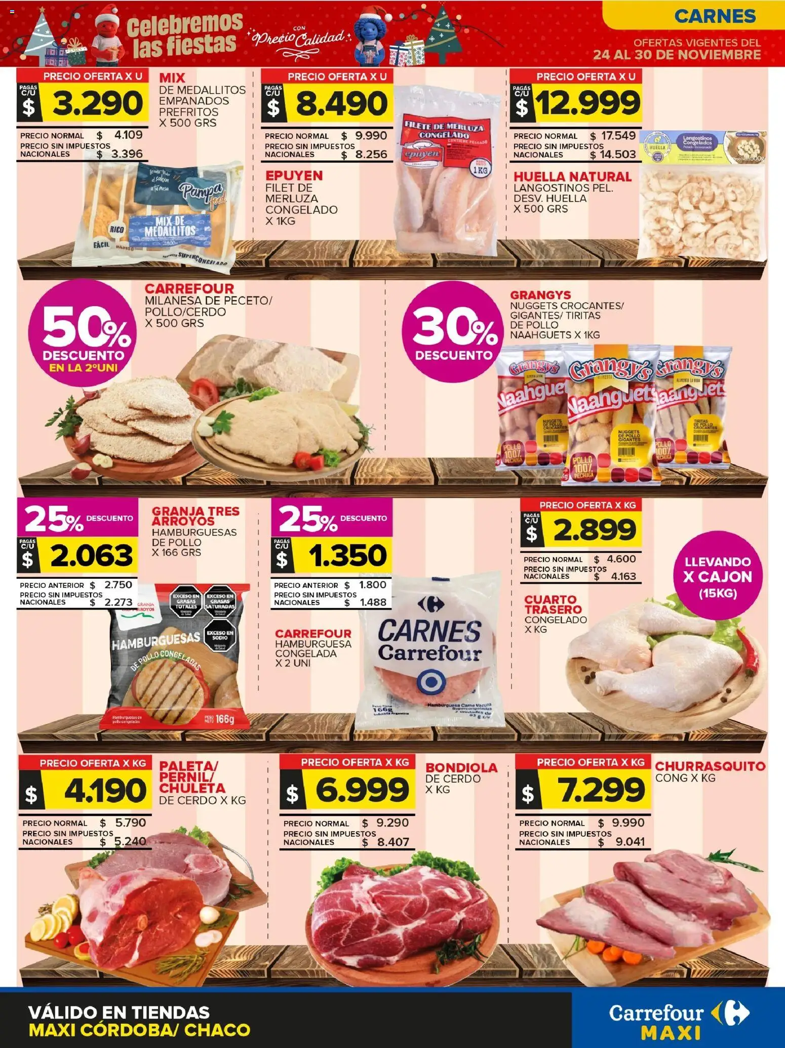 Carrefour - Frutas y Verduras - Cordoba │ válido desde el 24.11.2025 | Página: 2 | Productos: Peso, Pollo, Milanesa, Pescado