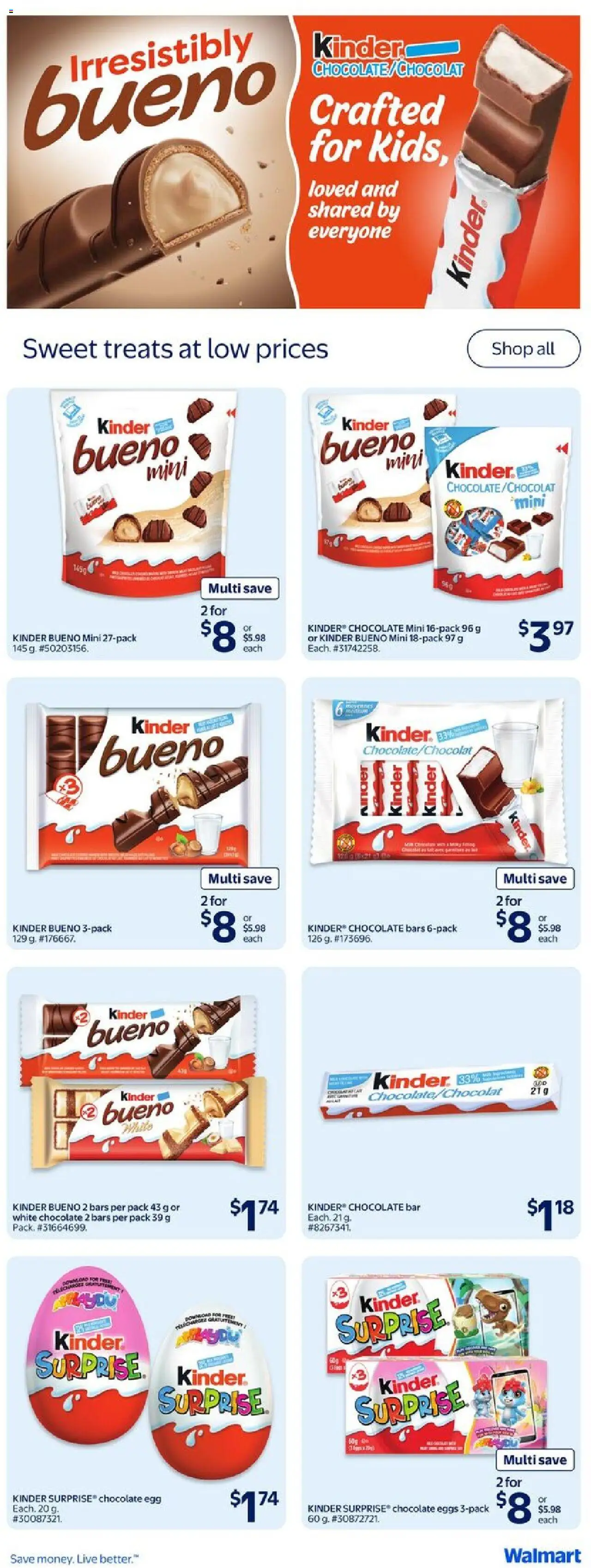 Walmart flyer valid from 09.10.2025 | Page: 30 | Products: Eggs, Chocolate
