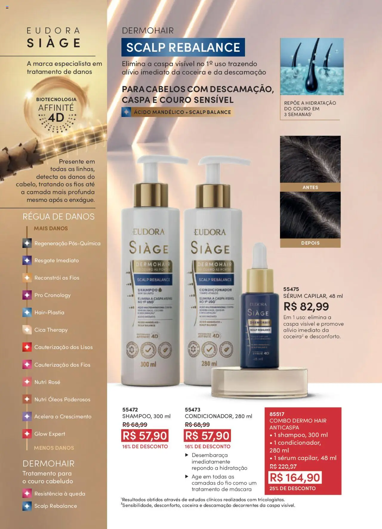 Eudora Folheto - válido de 08.09.2025 | Página: 84 | Produtos: Shampoo, Condicionador, Régua, Sérum