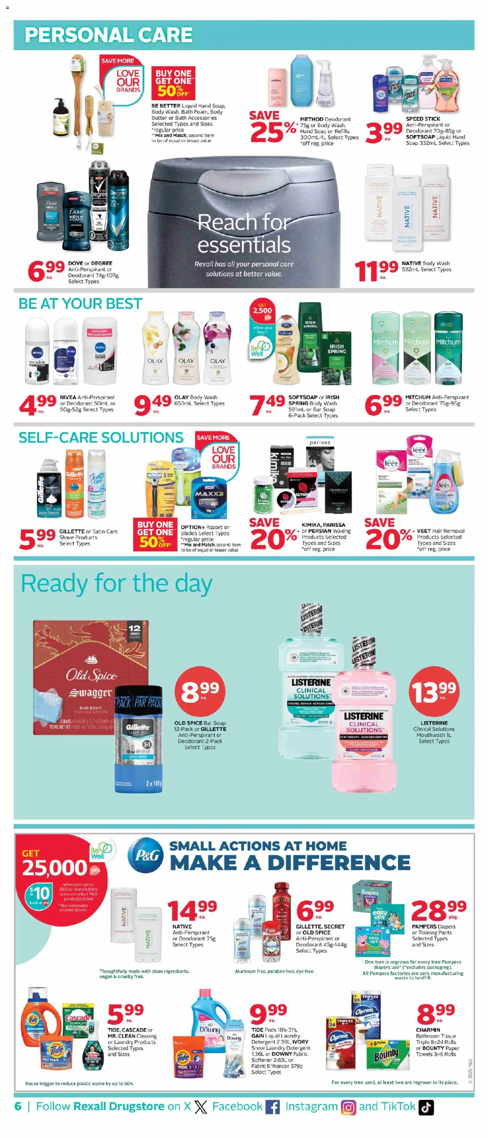 Rexall flyer valid from 03.04.2026 | Page: 15 | Products: Soap, Deodorant, Antiperspirant, Pants