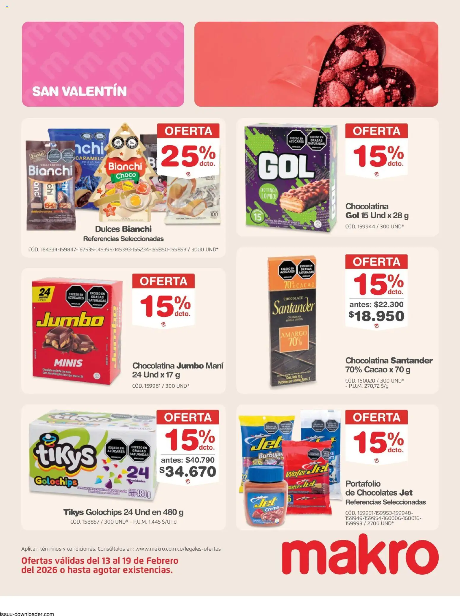 Makro revista - valida desde el 13.02.2026 | Página: 2 | Productos: Crema, Chocolates, Ruana, Chocolate