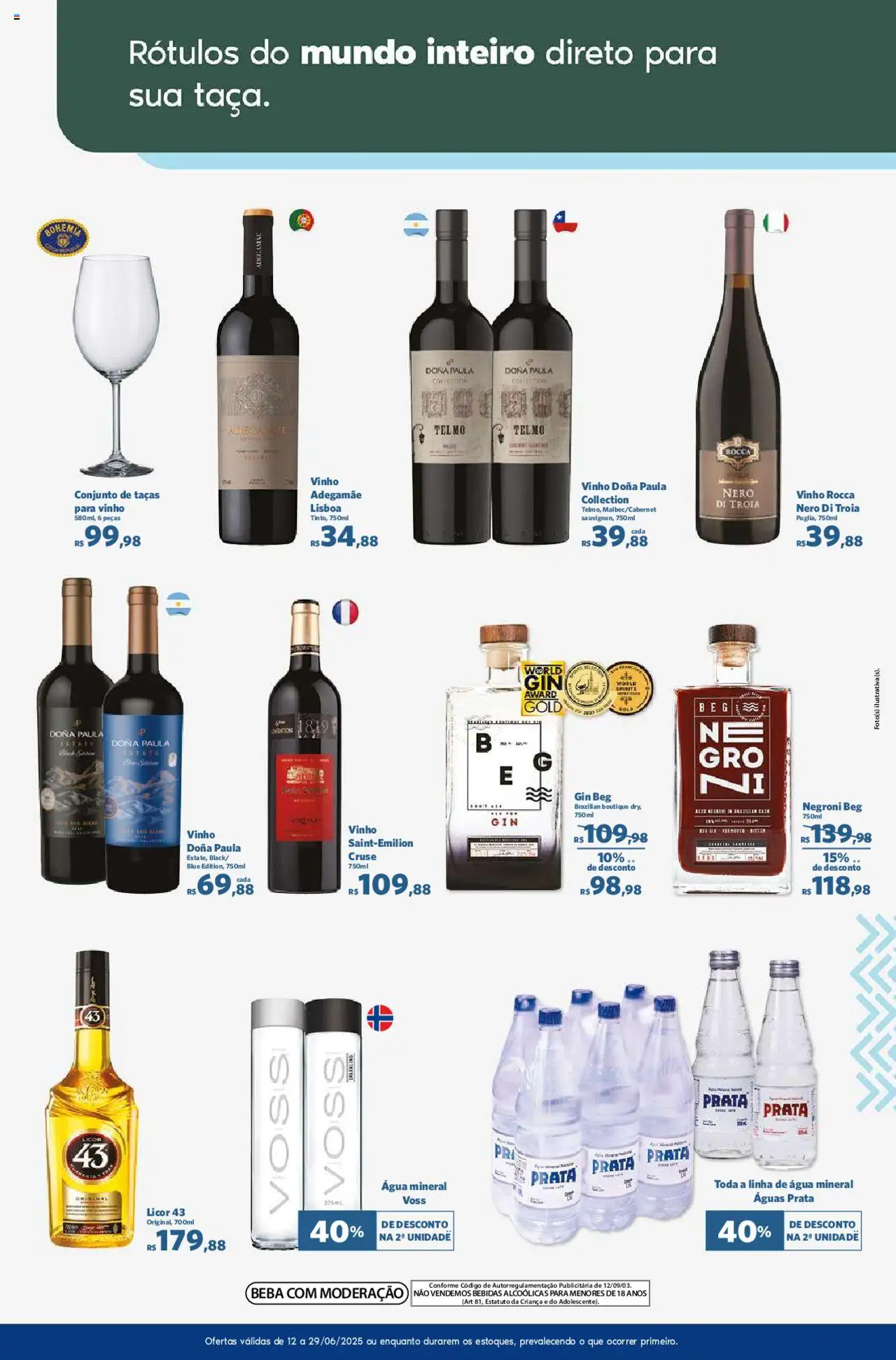 Sam's Club Folheto - válido de 12.06.2025 | Página: 8 | Produtos: Licor, Taças, Gin, Água mineral