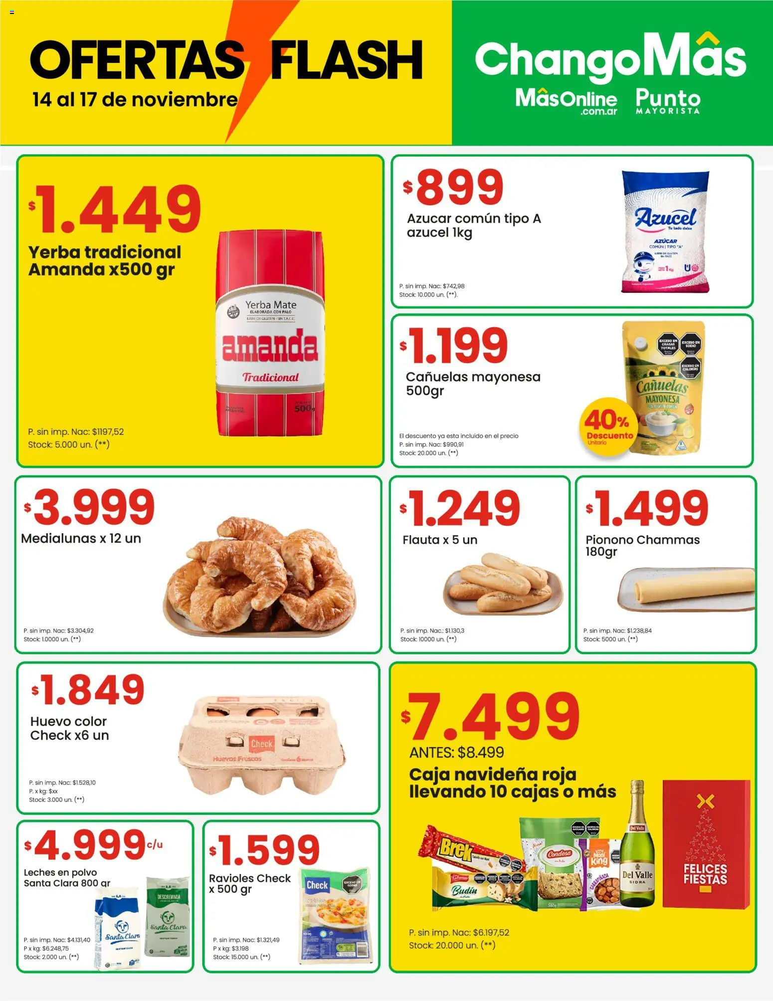 Punto Mayorista catálogo Flash │ válido desde el 14.11.2025 | Página: 2 | Productos: Yerba, Mayonesa, Budín, Pionono