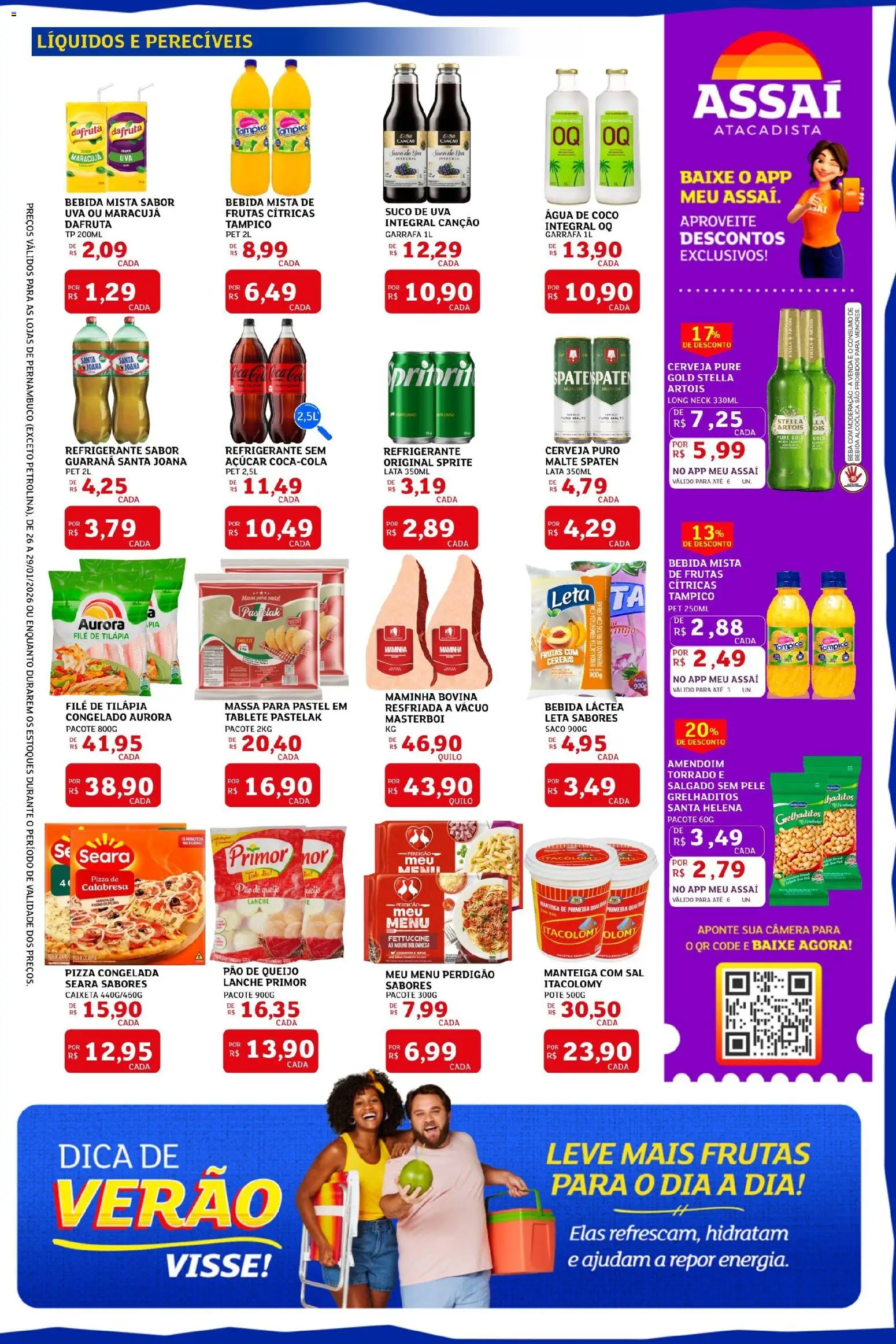 Assaí Atacadista Folheto - válido de 26.01.2026 | Página: 3 | Produtos: Queijo, Massa, Sal, Pão de queijo