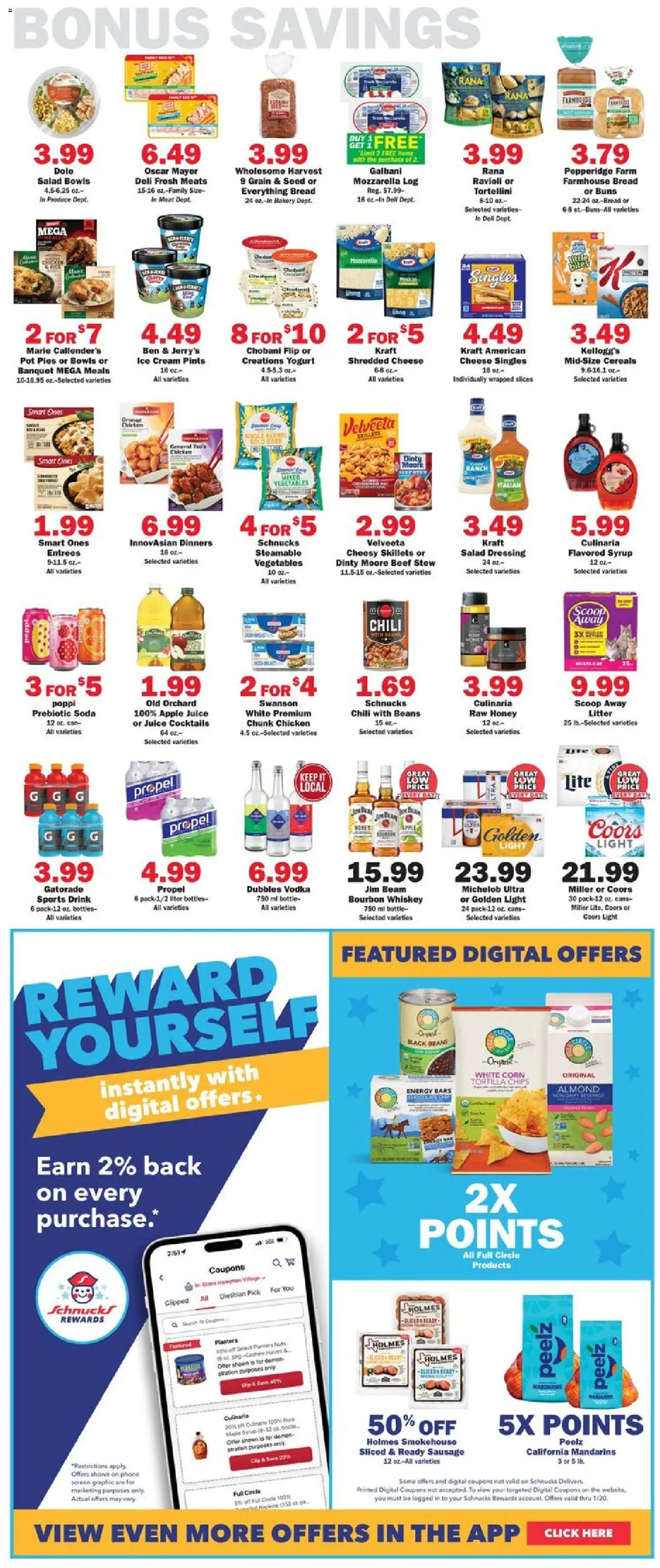 Schnucks Weekly Print Ad - MO - valid from 14.01.2026 | Page: 5 | Products: Yogurt, Whiskey, Ice cream, Sausage