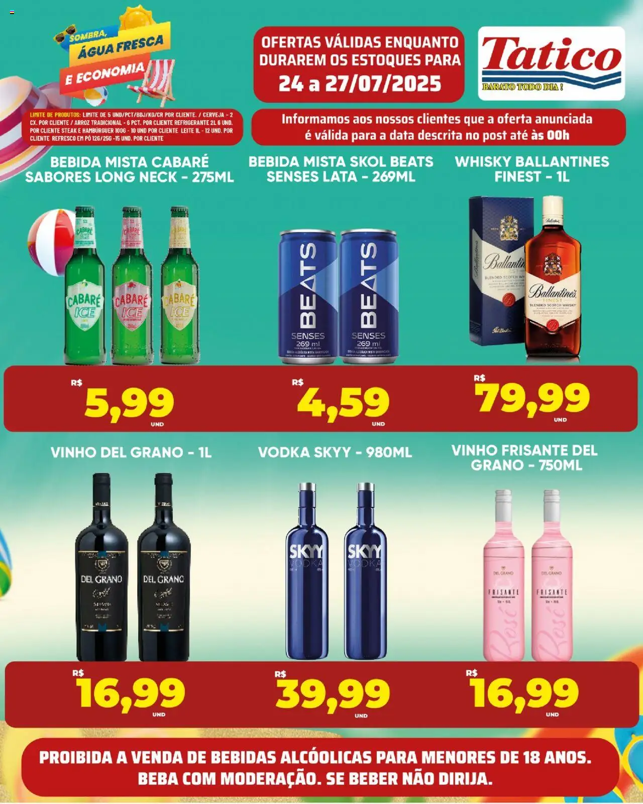 Tatico Folheto - válido de 28.07.2025 | Página: 50 | Produtos: Whisky, Arroz, Bebida, Refrigerante