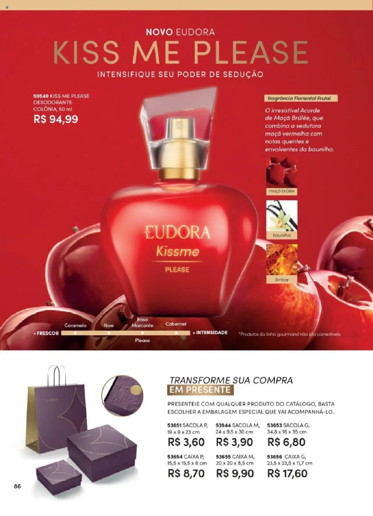 Eudora Folheto - válido de 06.06.2025 | Página: 86 | Produtos: Fragrância, Desodorante, Caixa