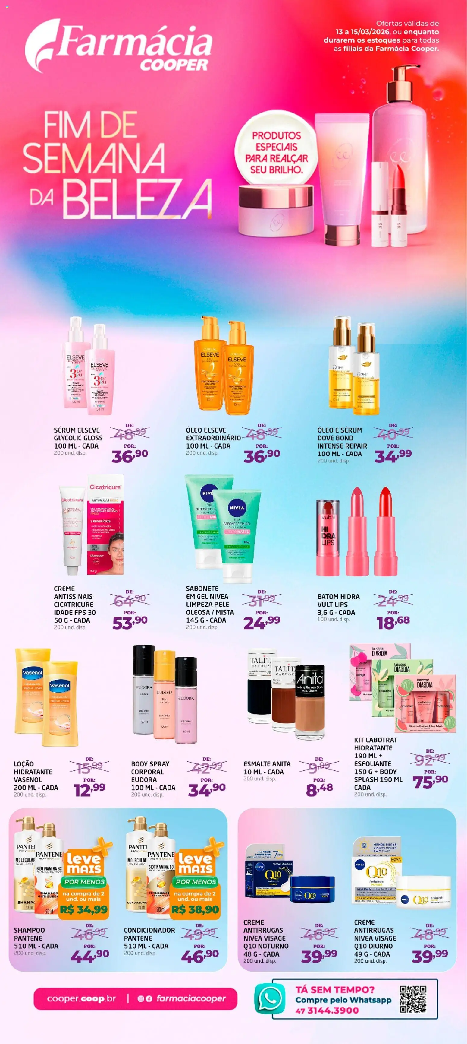 Cooper Folheto - válido de 13.03.2026 | Página: 1 | Produtos: Melancia, Cereja, Batom, Condicionador