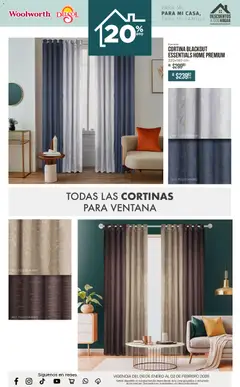 Vista previa de Del Sol y Woolworth catálogo Para mí, para mi casa, para mi familia, nuevo folleto de la tienda, válido en México a partir del 08.01.2026 | Página: 31 | Productos: Cortinas