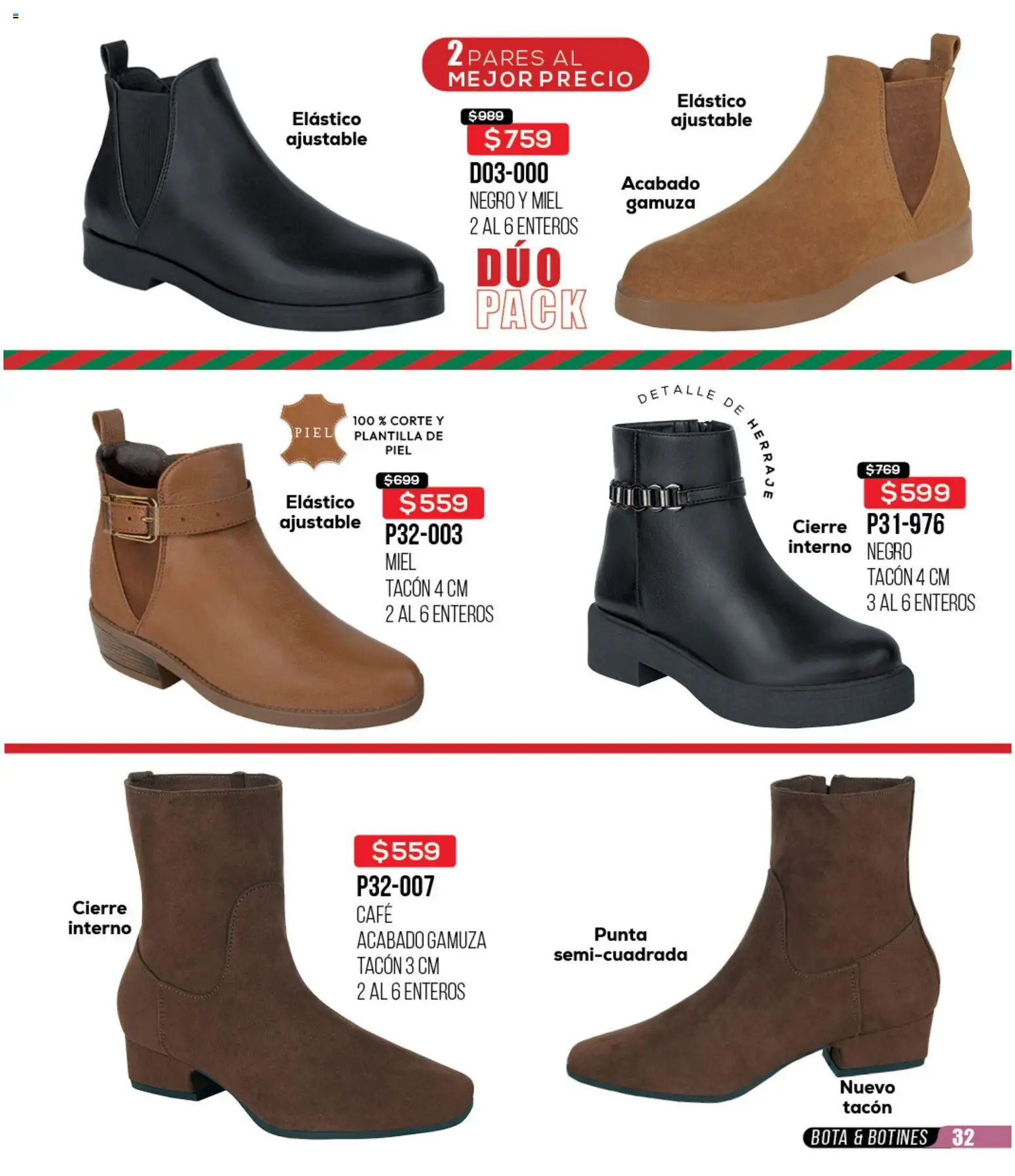 Nuevas ofertas de Cklass válidas en toda la República Mexicana desde el 30.11.2025. ¡Encuentra las mejores ofertas en Cklass catálogo Rebajas Navideñas Ropa! | Página: 290 | Productos: Café, Gamuza, Botines