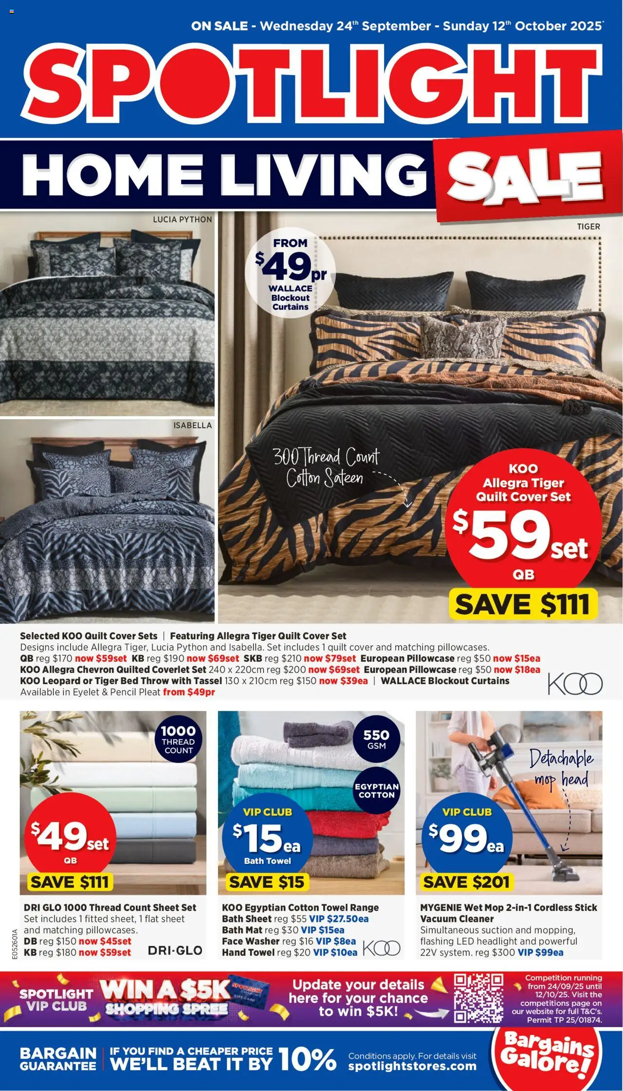 Spotlight catalogue - valid from 24.09.2025 | Page: 1 | Products: Bath, Mop, Pencil, Washer