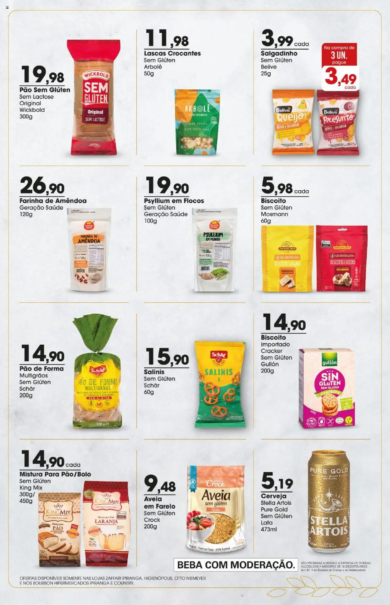 Zaffari Folheto - válido de 01.09.2025 | Página: 7 | Produtos: Linhaça, Biscoito, Pão, Presunto