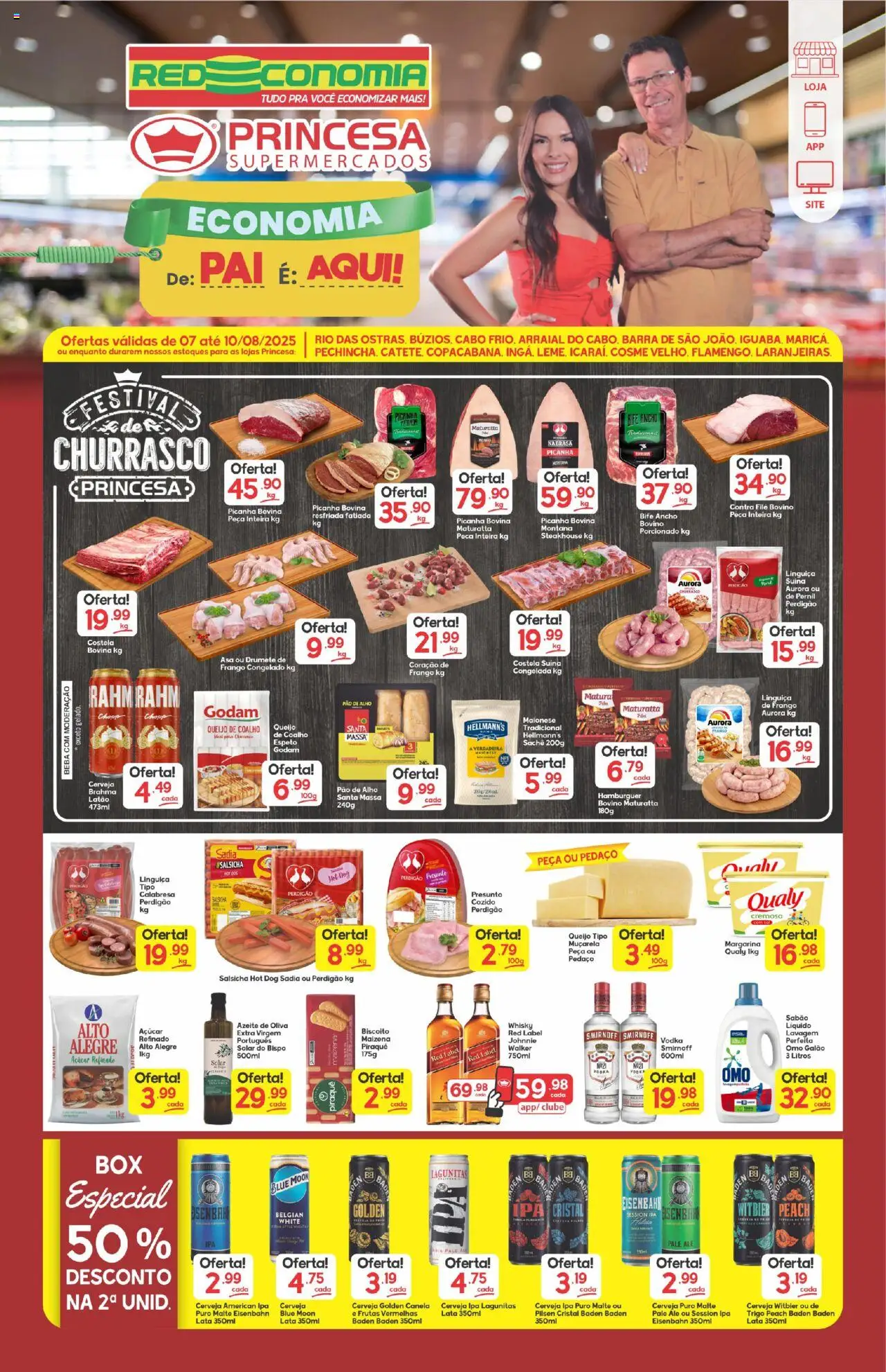 Princesa Folheto - válido de 07.08.2025 | Página: 1 | Produtos: Salsicha, Eisenbahn, Presunto, Azeite