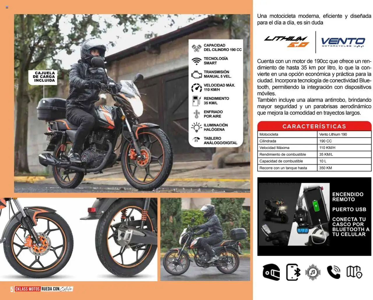 Nuevas ofertas de Cklass válidas en toda la República Mexicana desde el 18.06.2025. ¡Encuentra las mejores ofertas en Cklass catálogo Motos! | Página: 6 | Productos: Usb, Alarma