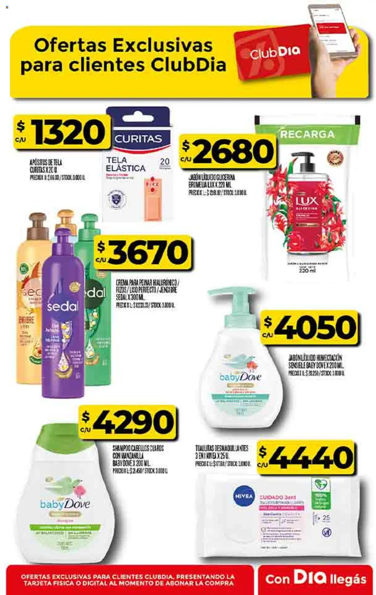 Supermercado DIA Ofertas - Salta y Jujuy │ válido desde el 30.07.2025 | Página: 47 | Productos: Shampoo, Toallitas desmaquillantes, Jabón, Crema