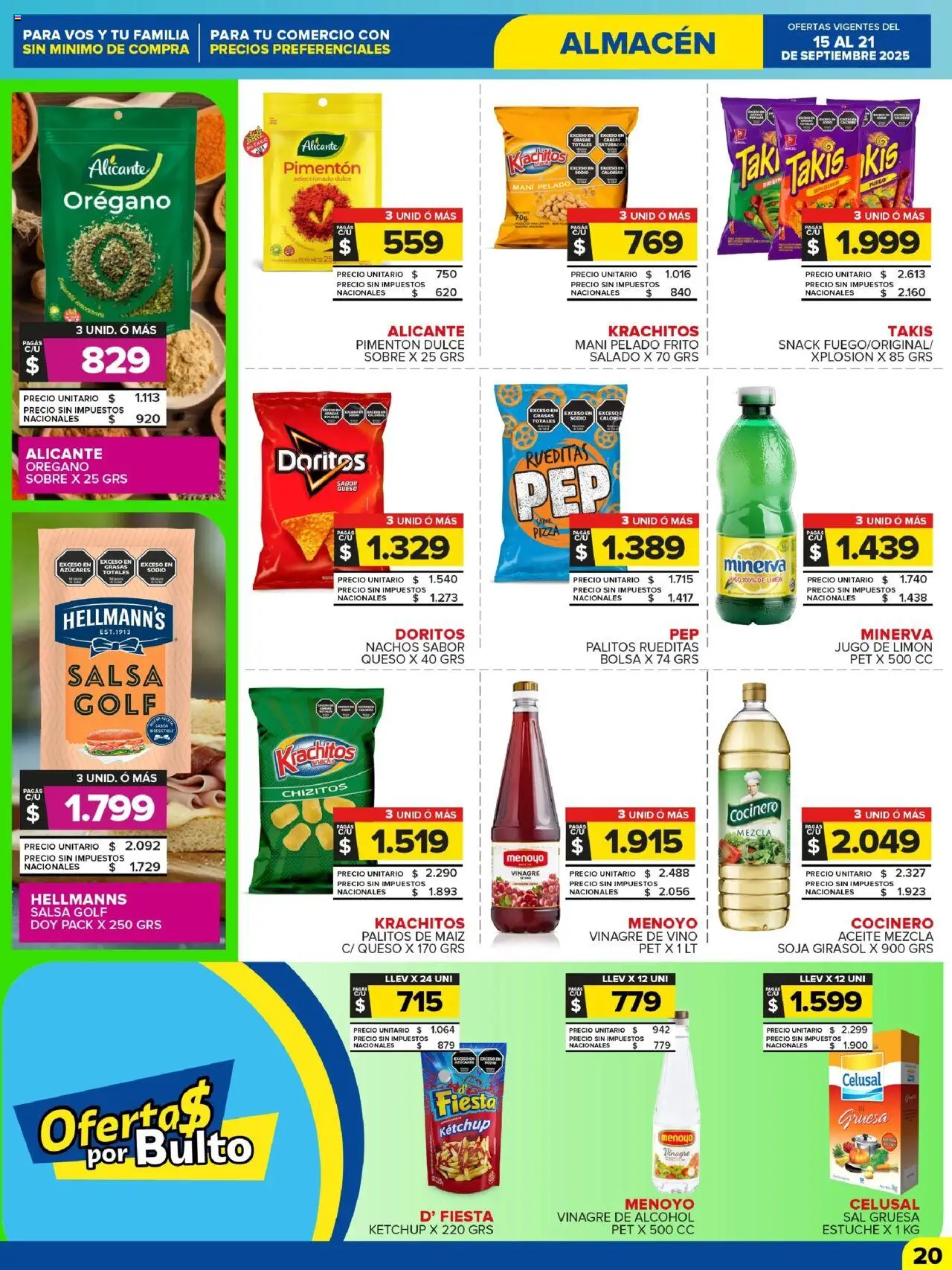 Carrefour Maxi catálogo - Jujuy │ válido desde el 15.09.2025 | Página: 20 | Productos: Peso, Maiz, Salsa Golf, Orégano