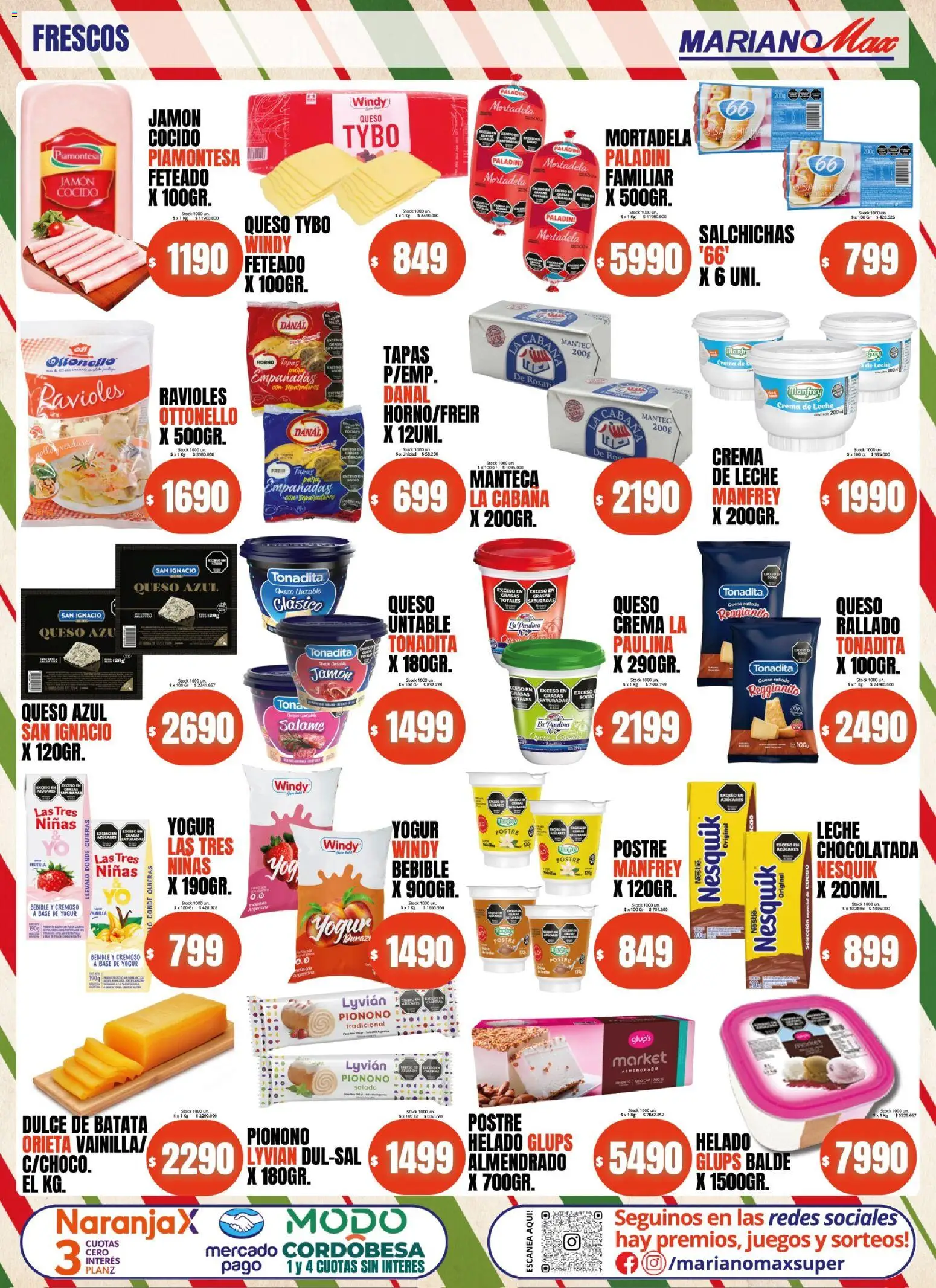 Mariano Max - Catálogo │ válido desde el 02.12.2025 | Página: 4 | Productos: Helado, Mortadela, Leche, Jamón