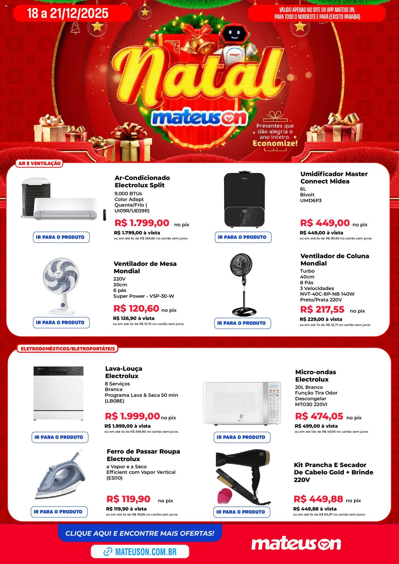 Mateus Folheto - válido de 18.12.2025 | Página: 2 | Produtos: Ferro, Ventilador, Ferro de passar, Mesa