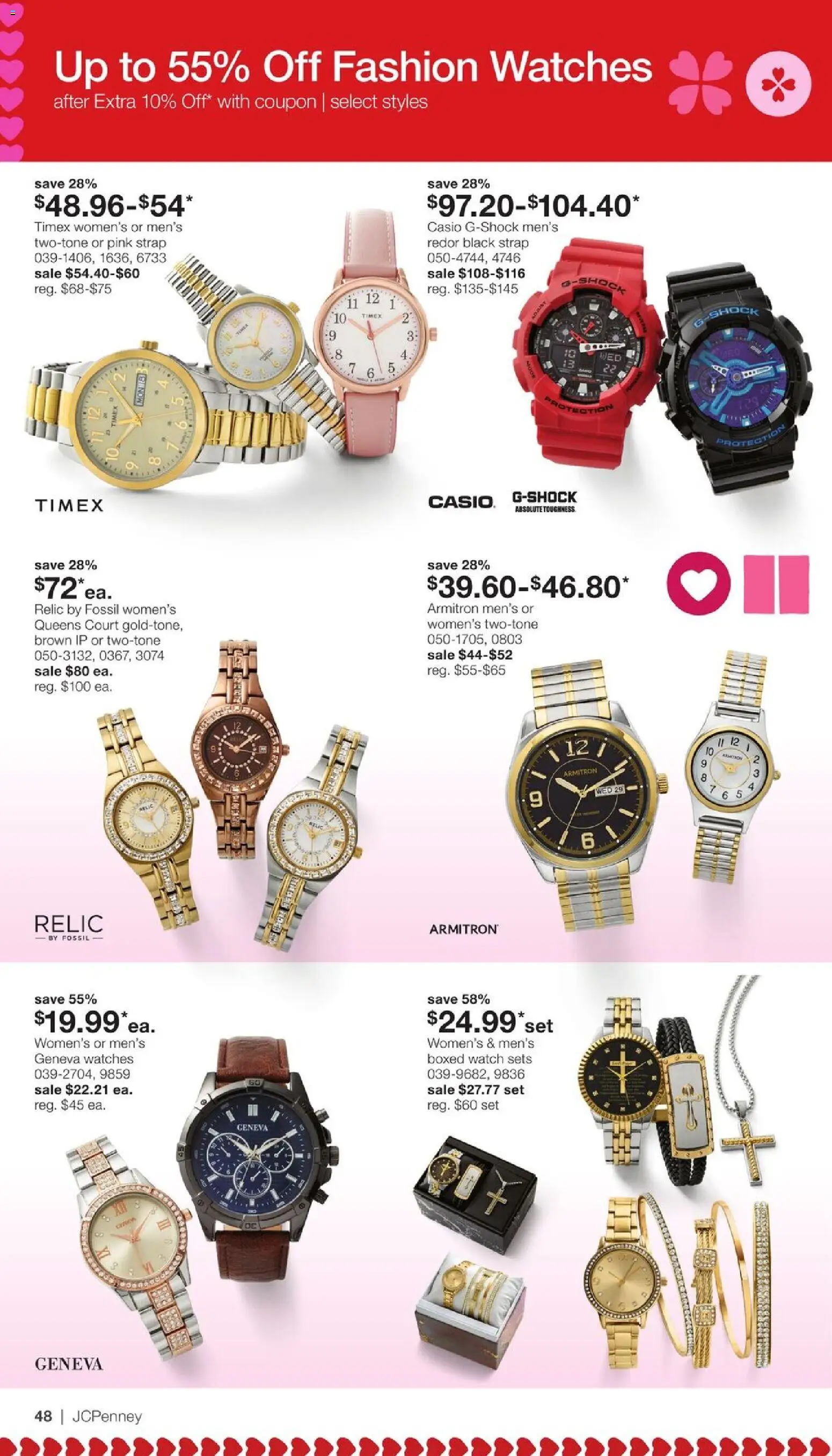 JCPenney Valentine’s Day Jewelry Sale - valid from 17.01.2026 | Page: 47 | Products: Watches, Watch, Shock