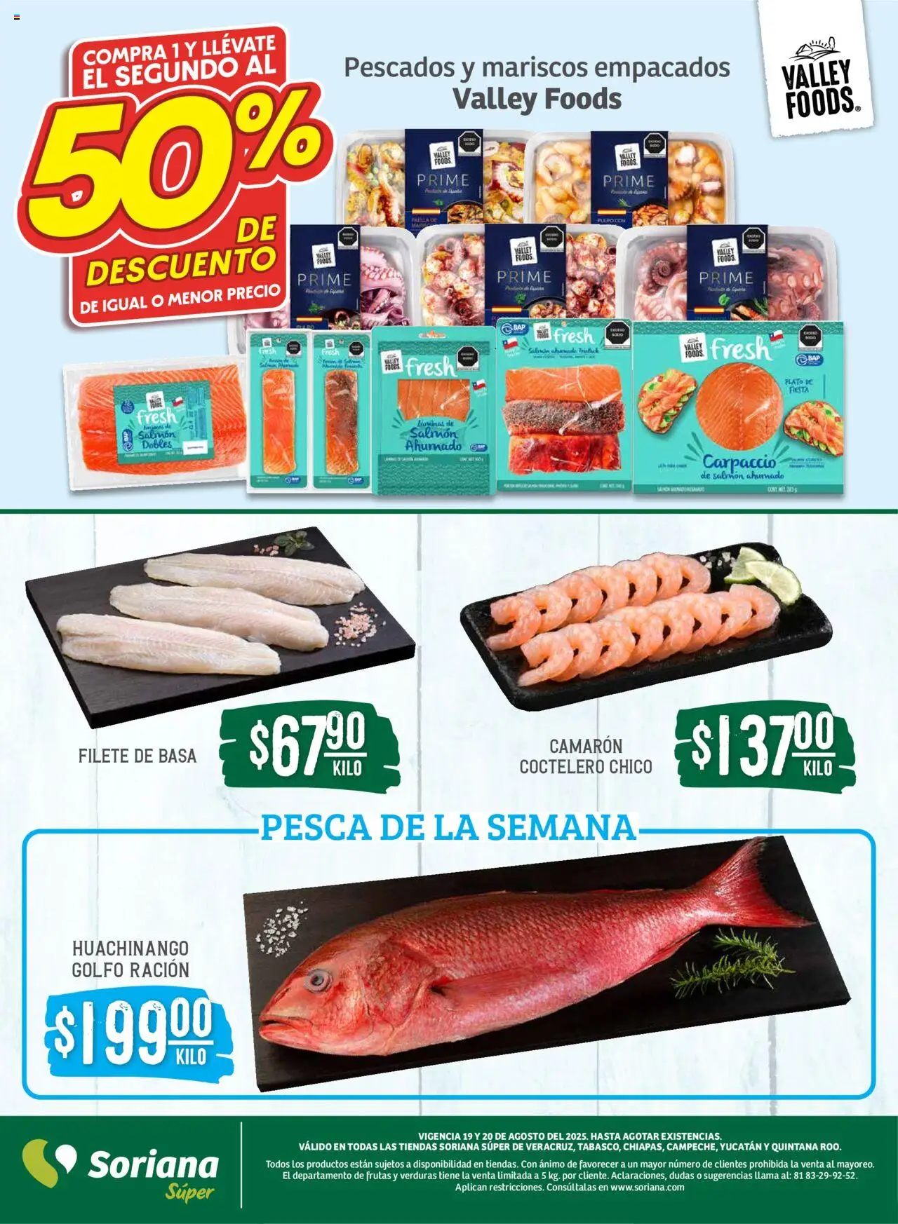 Nuevas ofertas de Soriana válidas en toda la República Mexicana desde el 19.08.2025. ¡Encuentra las mejores ofertas en Soriana - Martes y Miércoles del Campo Súper: Ver, Tab, Chis, Camp, Yuc y Q. Roo! | Página: 5
