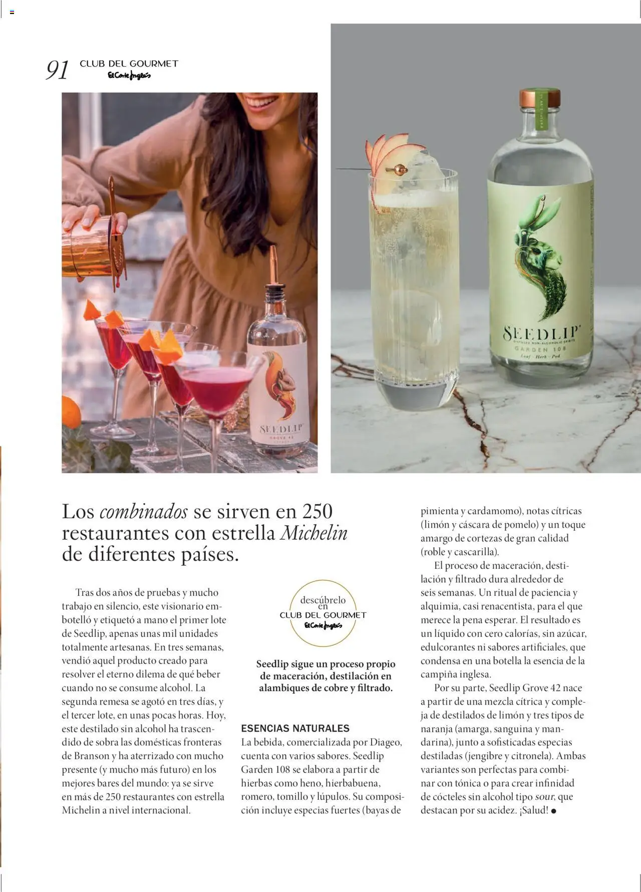 Nuevas ofertas de El Corte Inglés válidas en toda la República Mexicana desde el 29.09.2025. ¡Encuentra las mejores ofertas en El Corte Inglés - Catálogo Gourmet Magazine Otoño! | Página: 91 | Productos: Pimienta, Limón, Esencias, Botella