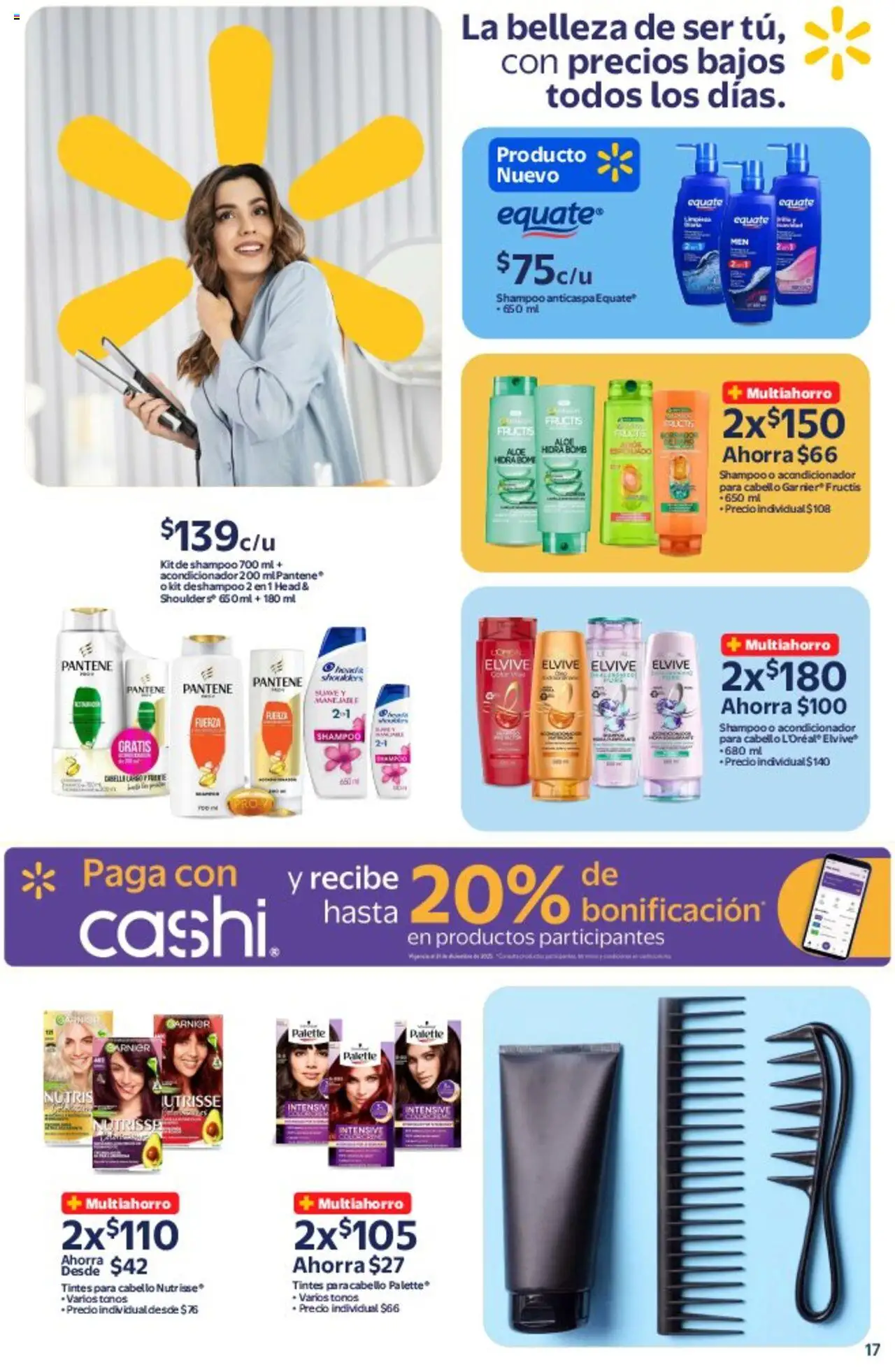Nuevas ofertas de Walmart válidas en toda la República Mexicana desde el 14.10.2025. ¡Encuentra las mejores ofertas en Walmart - Folleto! | Página: 17 | Productos: Acondicionador