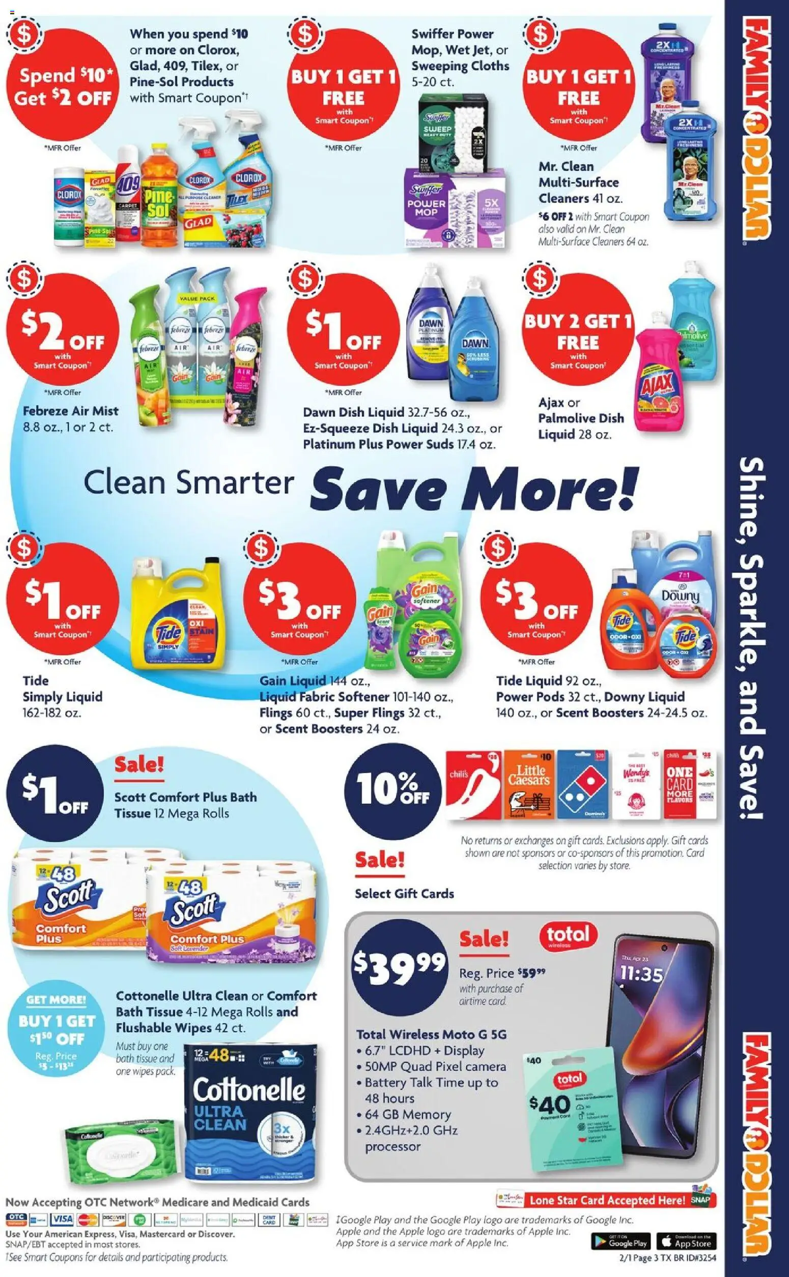 Family Dollar Current Ad - TX - valid from 01.02.2026 | Page: 13 | Products: Battery, Bath, Carpet, Fabric softener