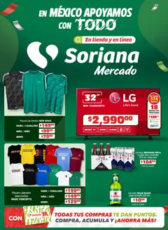 Vista previa de Soriana En México apoyamos con todo Mercado Nacional, nuevo folleto de la tienda, válido en México a partir del 26.03.2026