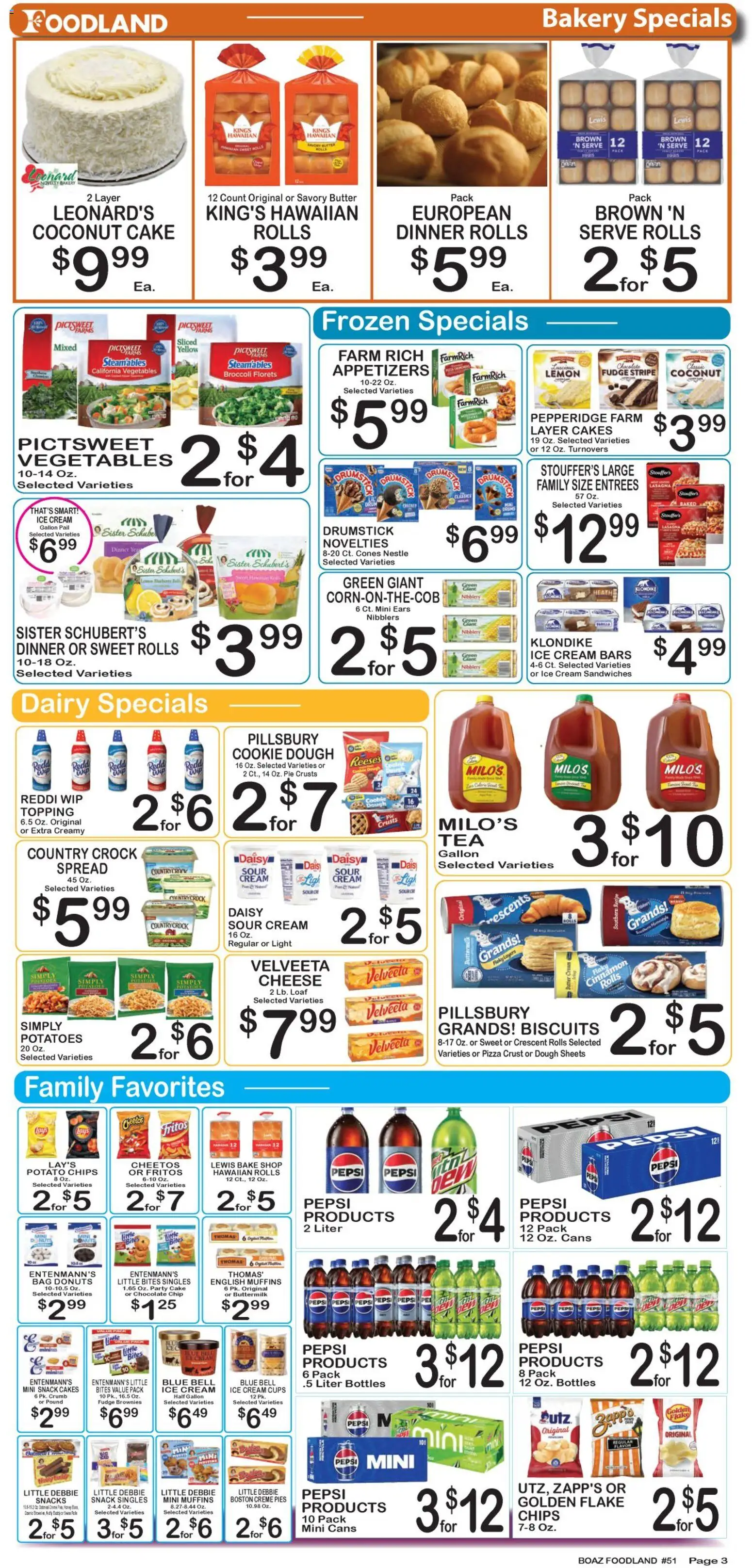 Foodland Weekly Ad - valid from 31.03.2026 | Page: 3 | Products: Butter, Chips, Lemon, Chocolate Chip