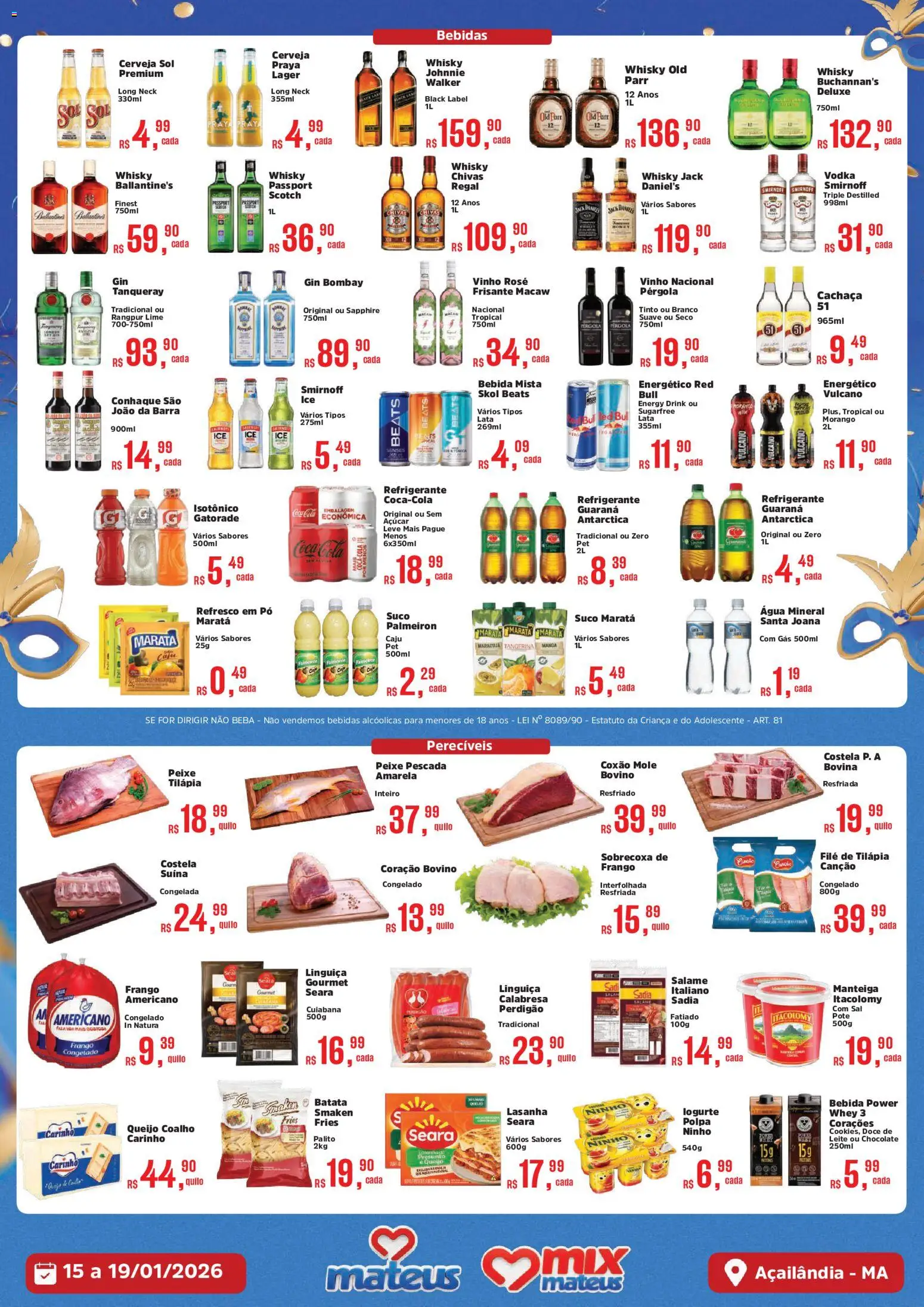 Mateus Folheto - válido de 15.01.2026 | Página: 2 | Produtos: Energético, Vinho, Lasanha, Refrigerante