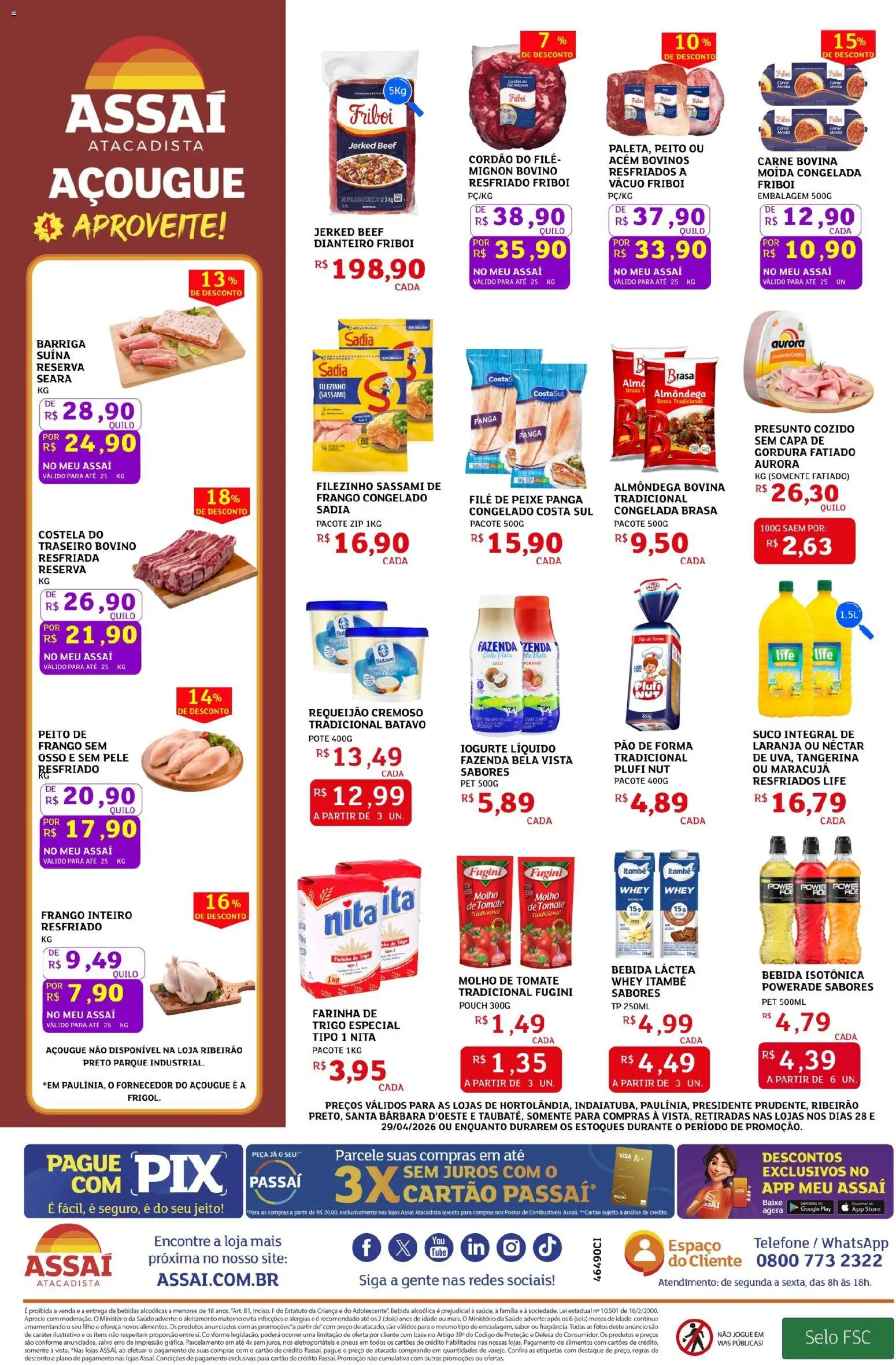 Assaí Atacadista Folheto - válido de 28.04.2026 | Página: 2 | Produtos: Maracujá, Acém, Pneus, Frango
