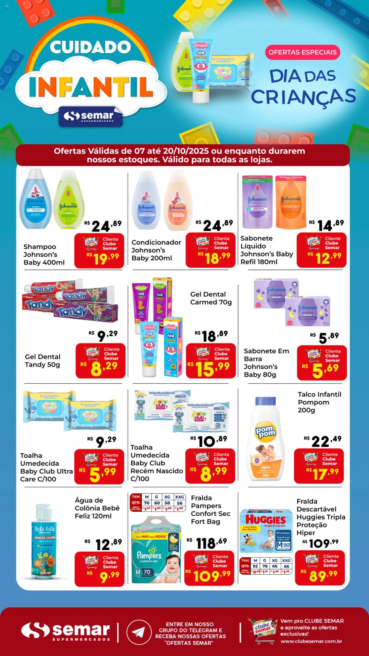 Semar Supermercado Folheto - válido de 07.10.2025 | Página: 1 | Produtos: Shampoo, Talco, Condicionador, Sabonete
