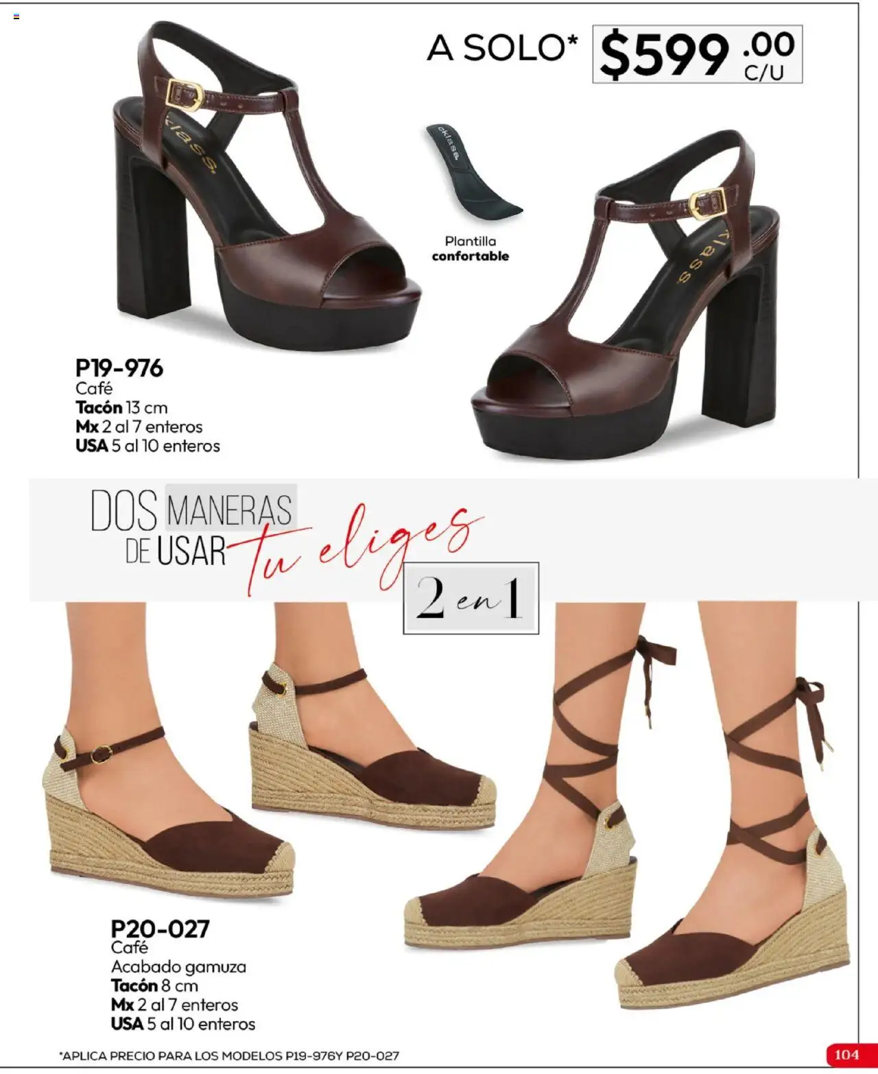 Nuevas ofertas de Cklass válidas en toda la República Mexicana desde el 16.09.2025. ¡Encuentra las mejores ofertas en Cklass - Catálogo Invierno Calzado! | Página: 105 | Productos: Café, Gamuza