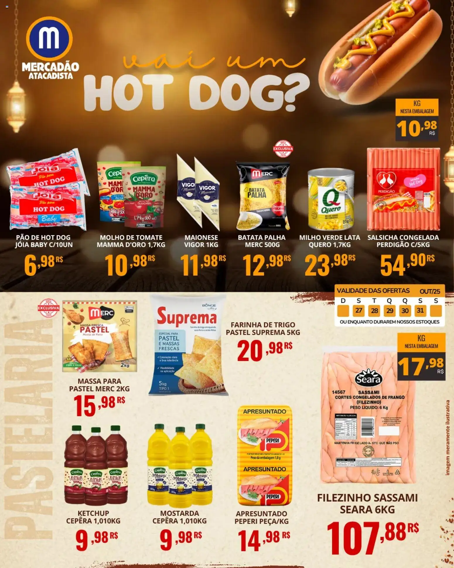 Mercadão Atacadista Folheto - válido de 27.10.2025 | Página: 2 | Produtos: Molho de tomate, Farinha de trigo, Massa, Ketchup