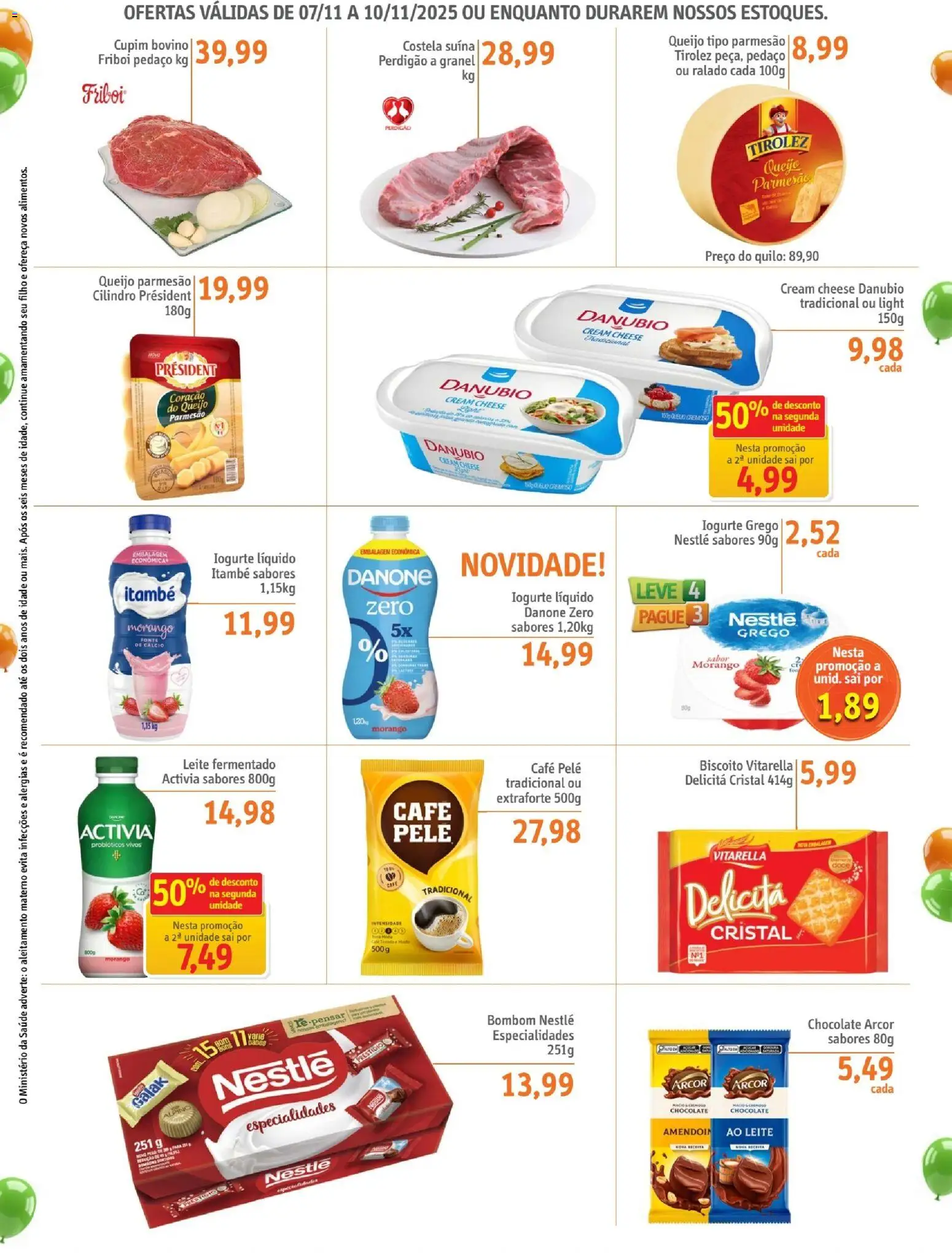 Sonda Folheto - válido de 07.11.2025 | Página: 2 | Produtos: Leite, Parmesão, Queijo parmesão, Iogurte grego