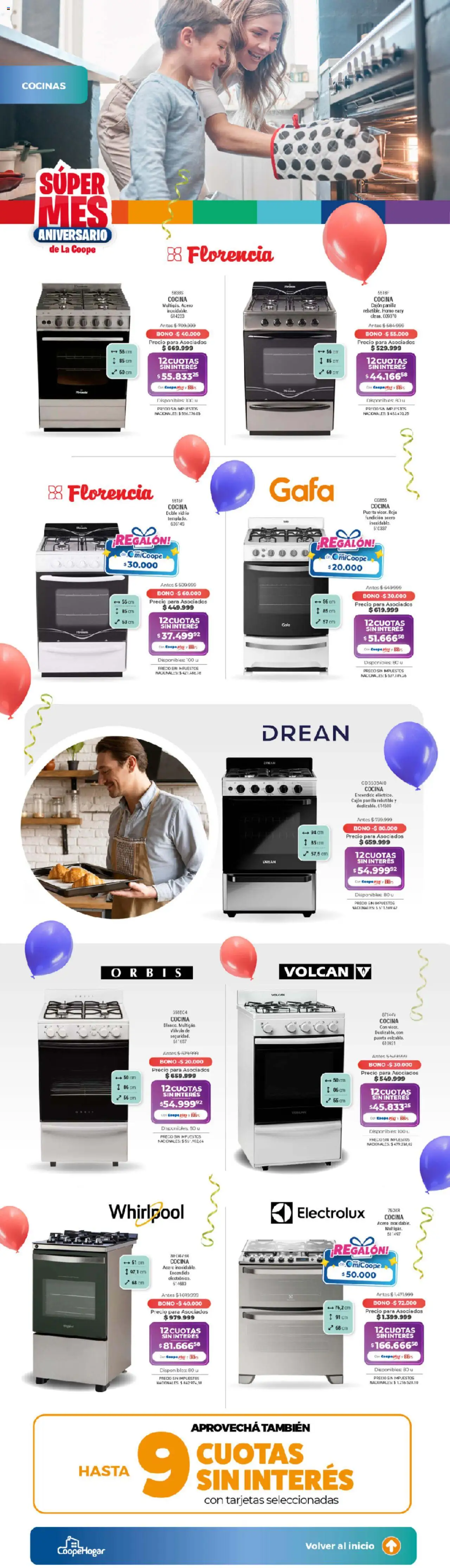 Cooperativa Obrera catálogo │ válido desde el 20.10.2025 | Página: 8 | Productos: Horno, Cocina, Parrilla