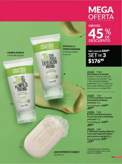 Nuevas ofertas de AVON válidas en toda la República Mexicana desde el 13.09.2025. ¡Encuentra las mejores ofertas en Pore and Shine Control Crema facial de exfoliación profunda 75 g, Crema facial de exfoliación profunda 75 g! | Página: 156