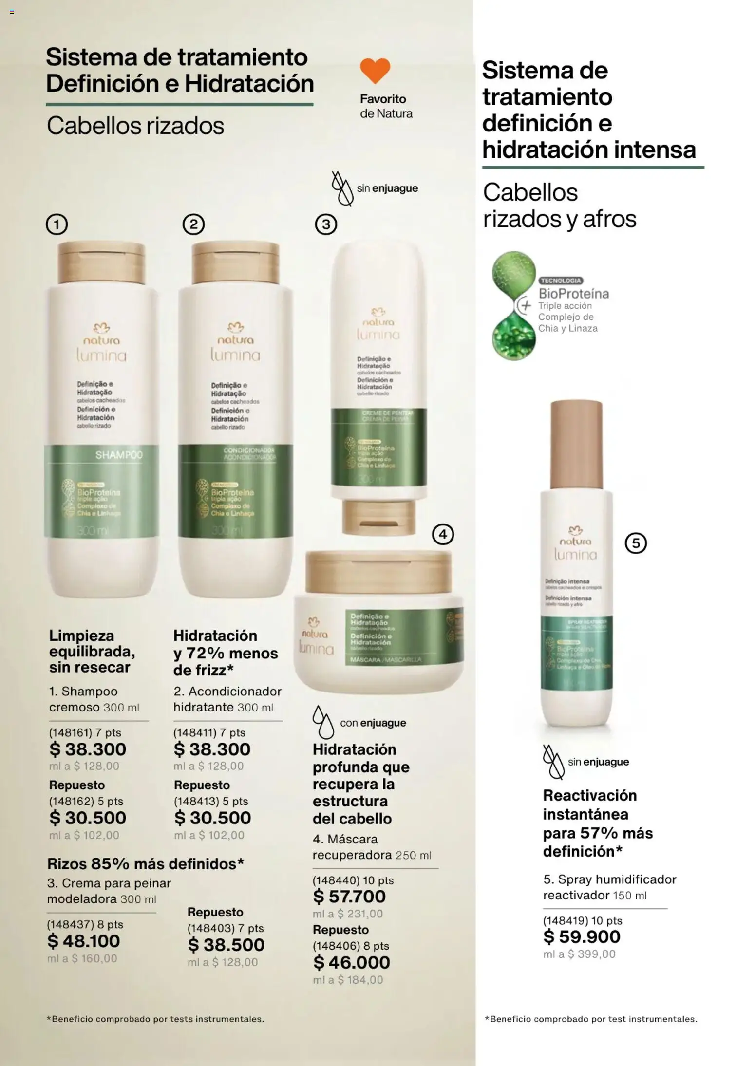 Natura revista - valida desde el 02.01.2026 | Página: 127 | Productos: Crema, Humidificador, Shampoo, Máscara