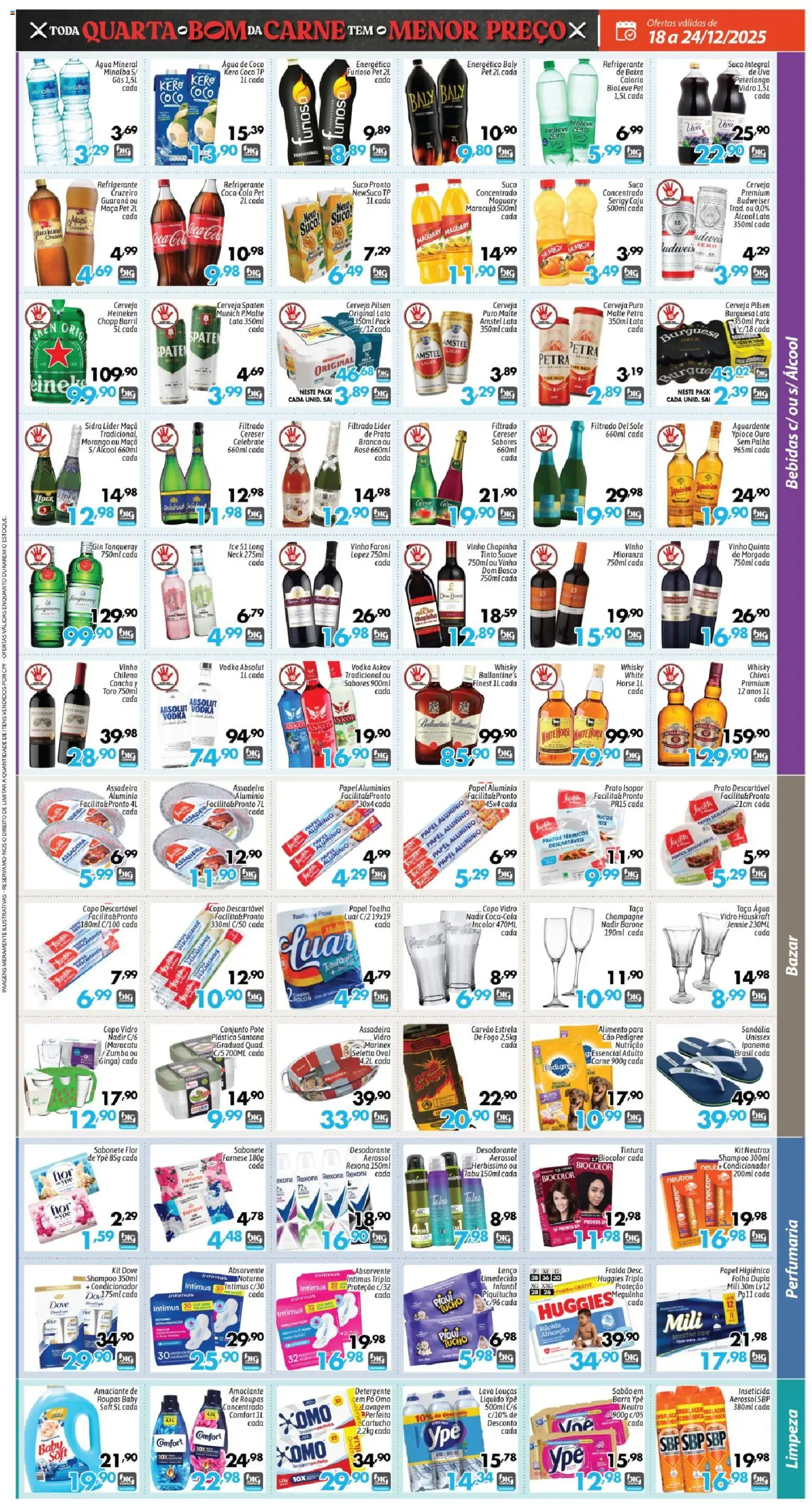 Big Compra Folheto - válido de 18.12.2025 | Página: 3 | Produtos: Lenço, Copos descartáveis, Roupas, Refrigerante