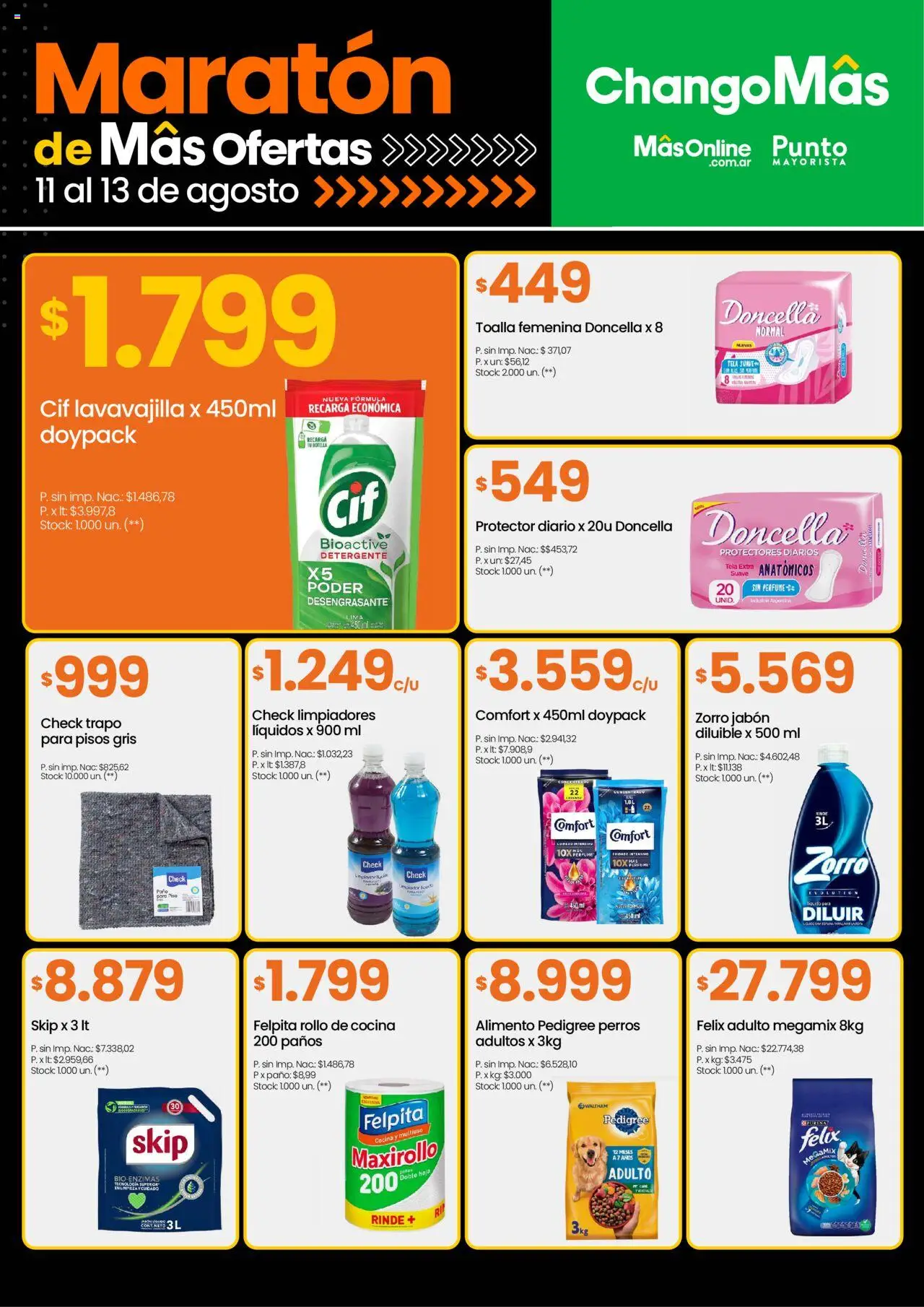 Changomas Flash Maratón │ válido desde el 11.08.2025 | Página: 4 | Productos: Botella, Cocina, Jabón, Detergente