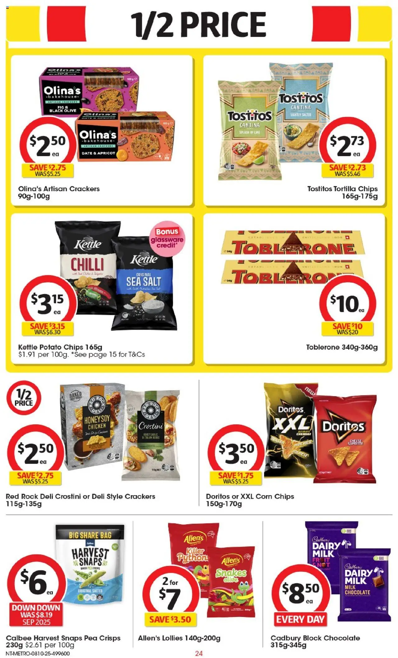 Coles catalogue - valid from 08.10.2025 | Page: 24 | Products: Dairy, Chicken, Chips, Kettle