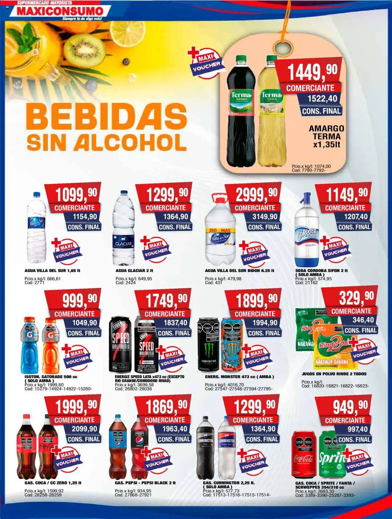 Maxiconsumo ofertas │ válido desde el 29.09.2025 | Página: 15 | Productos: Bidón, Polvo, Soda, Té