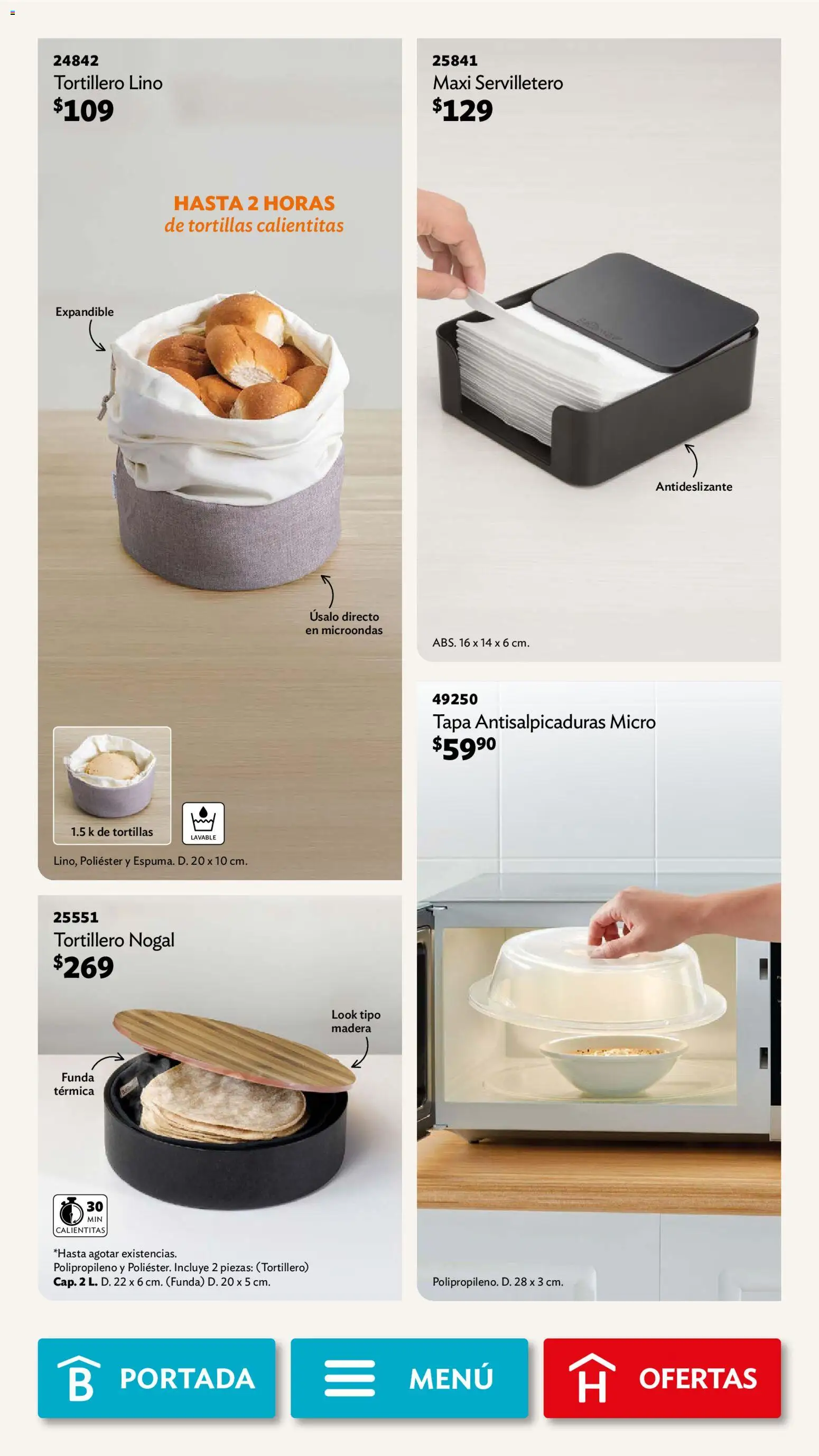 Nuevas ofertas de Betterware válidas en toda la República Mexicana desde el 05.01.2026. ¡Encuentra las mejores ofertas en Betterware campaña 1 2026! | Página: 45 | Productos: Funda, Microondas, Servilletero