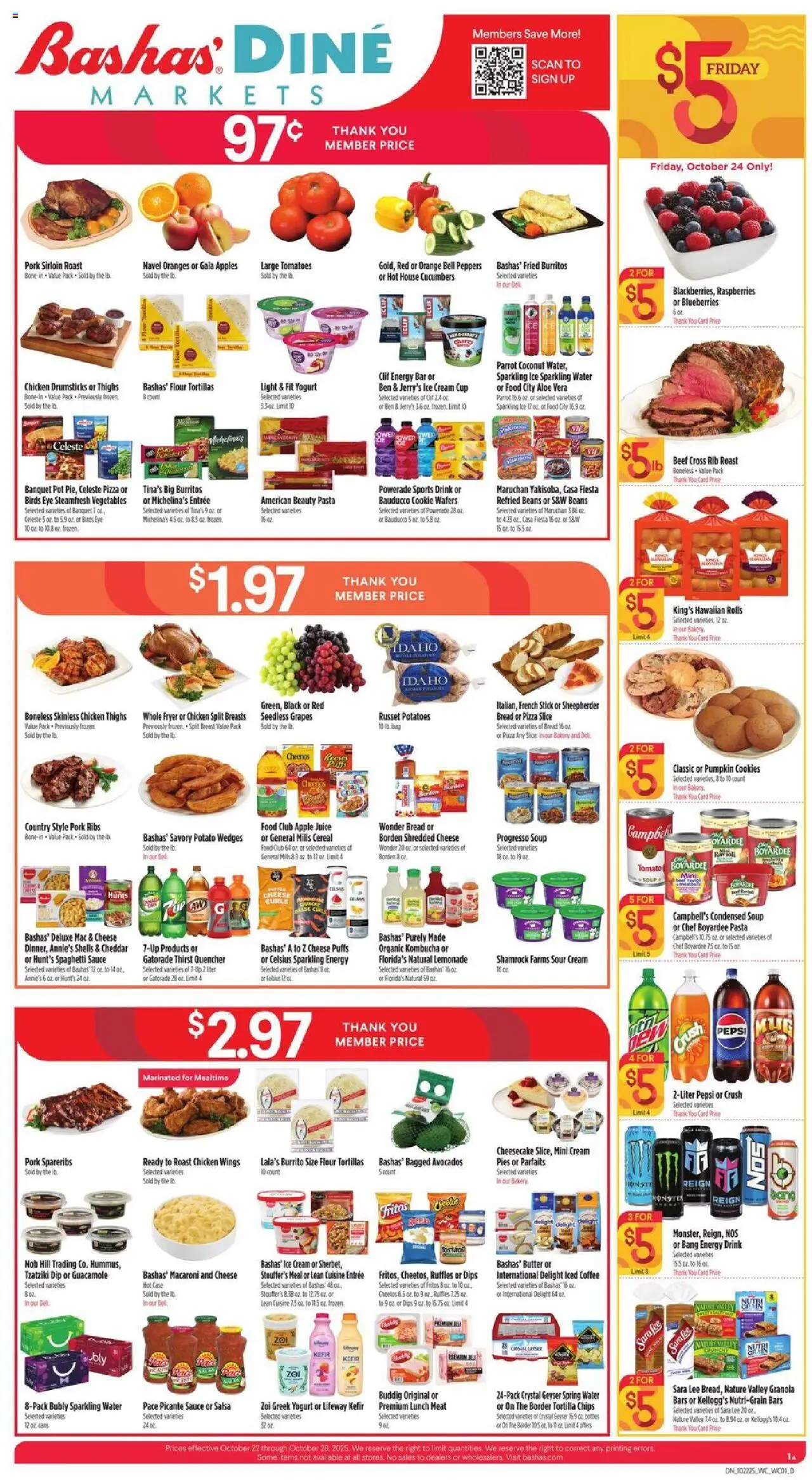 Basha's Dine - valid from 22.10.2025 | Page: 1 | Products: Bakery, Cheese, Pork, Cheesecake