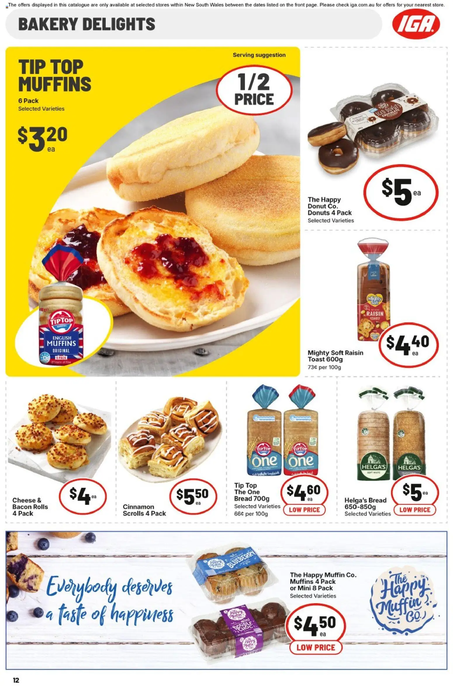 IGA catalogue - valid from 07.01.2026 | Page: 15 | Products: Cheese, Donuts, Bread, Bakery