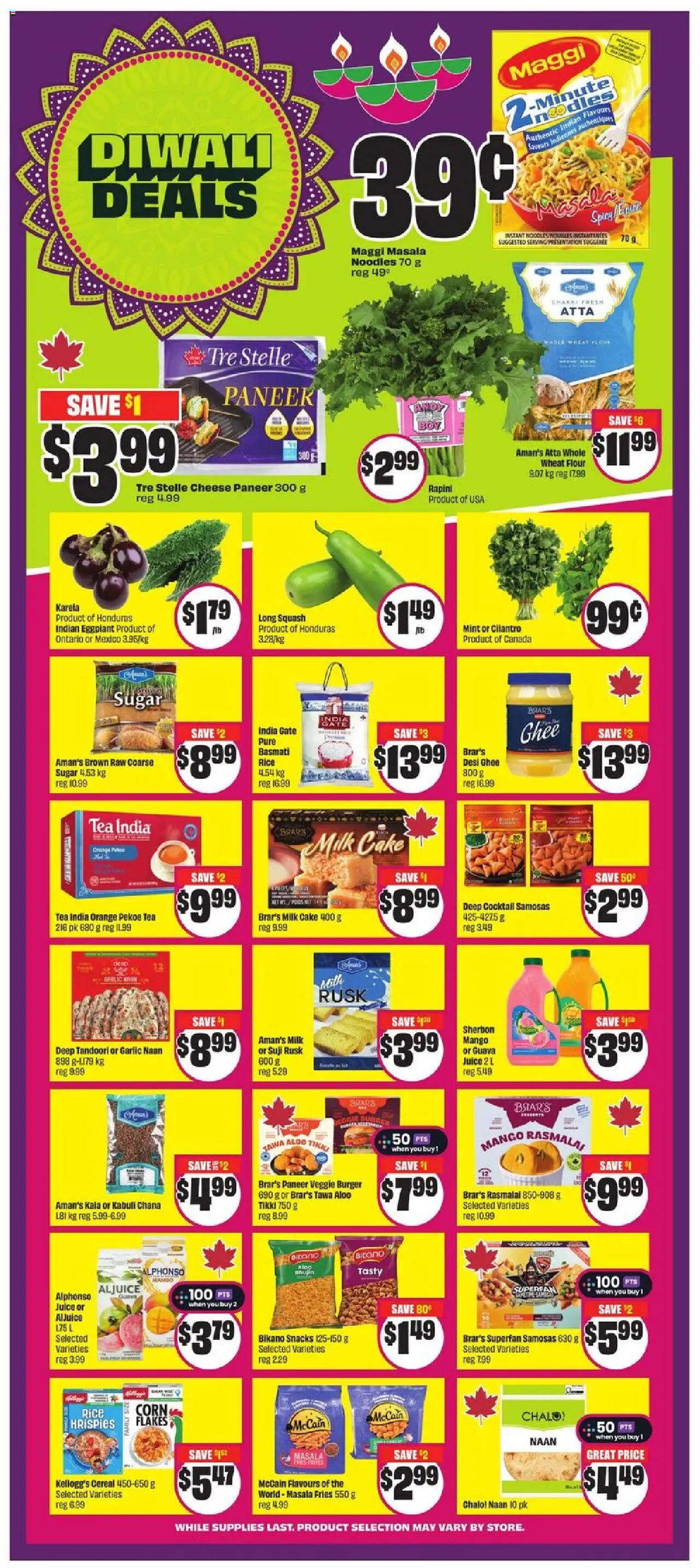 FreshCo flyer valid from 02.10.2025 | Page: 9 | Products: Rice, Noodles, Flakes, Juice